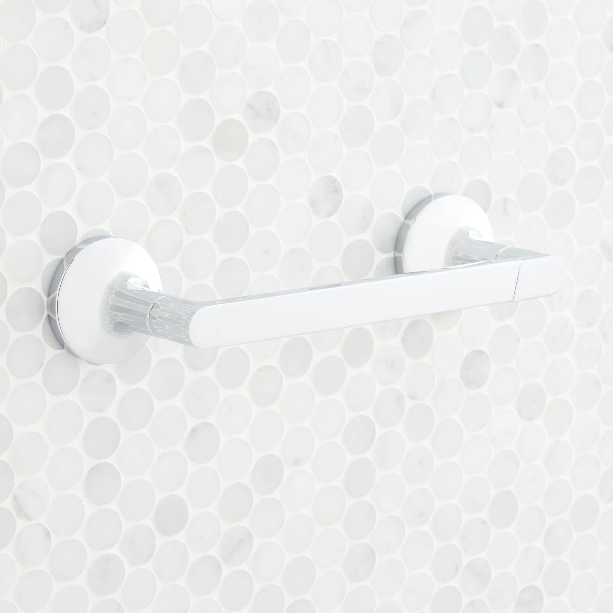 Signature Hardware 466404 Lentz Wall Mounted Pivoting Toilet Paper Holder - Chrome Finish | Bathroom Accessory for Modern & Traditional Homes | Perfect for Small Bathrooms, Powder Rooms & RVs