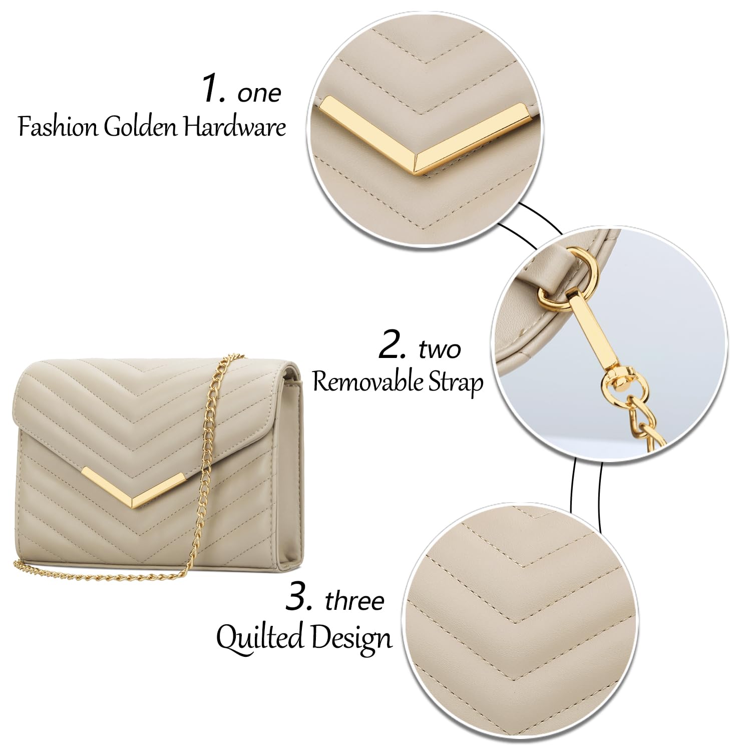 KKXIU Women's Vegan Leather Evening Clutch Purse - Elegant Envelope Handbag for Party, Wedding, Prom & Bridal Events | Perfect for Cocktail Parties, Date Nights & Formal Occasions