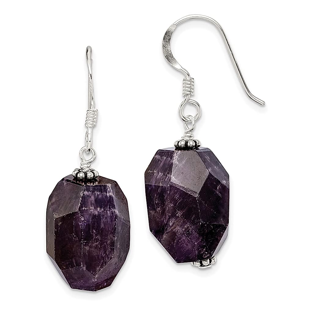925 Sterling Silver Amethyst Dangle Earrings for Women | Elegant Drop Earrings with Genuine Amethyst Stone | Perfect Gift for Her | Ideal for Weddings, Parties & Special Occasions