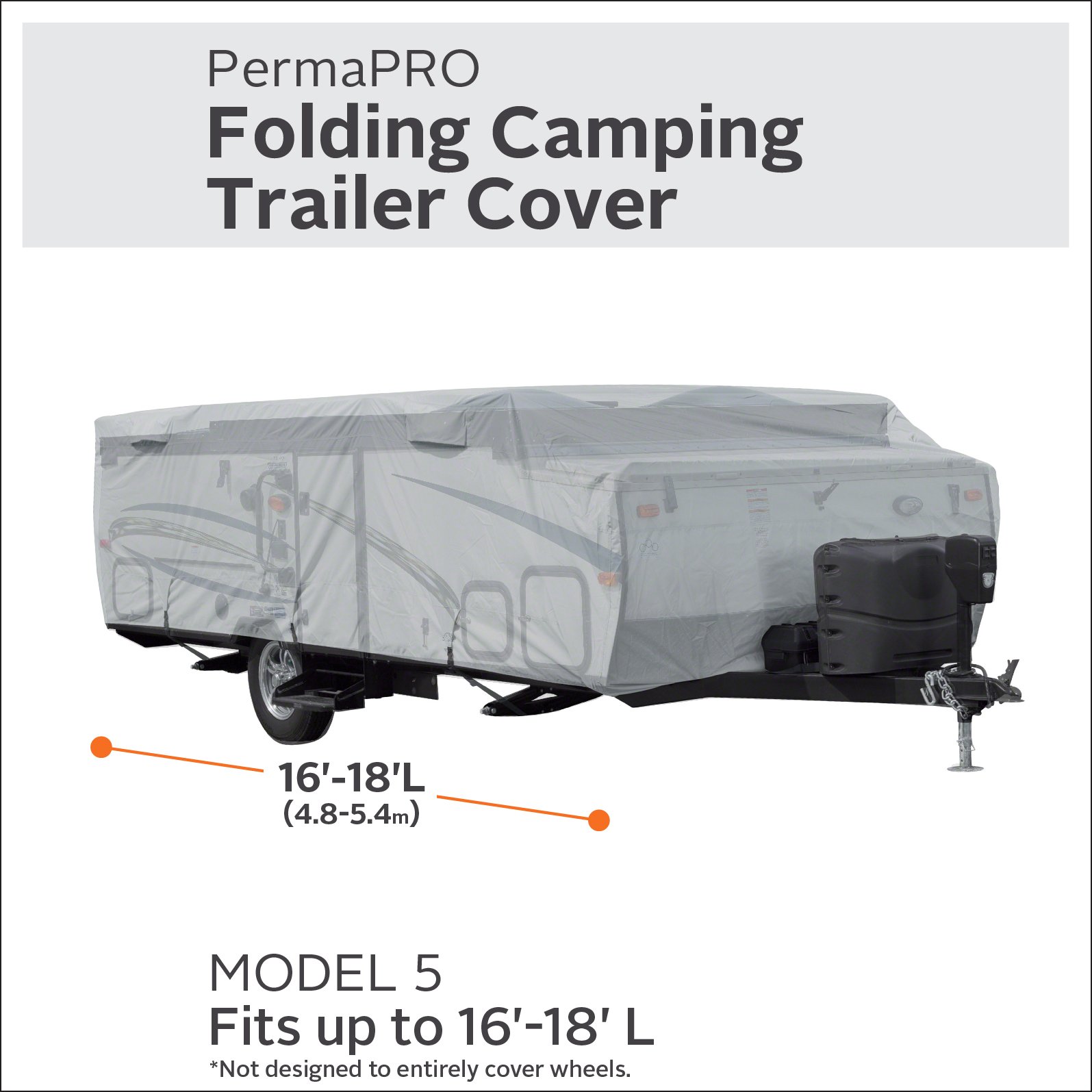 PermaPRO Folding RV Cover - Fits 16'-18' Trailers | Camping & Travel Protection