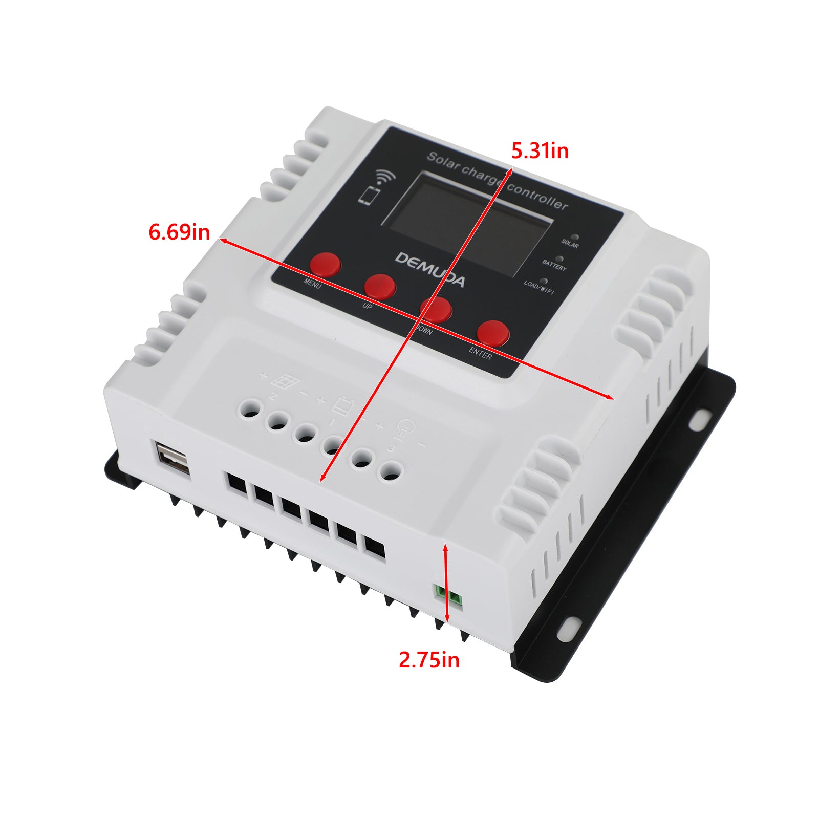 10A 60A 12V 24V 48V Solar Charge Controller with WiFi Monitoring - PWM LCD Regulator for Off-Grid Solar Systems, RV, Boat & Home Use