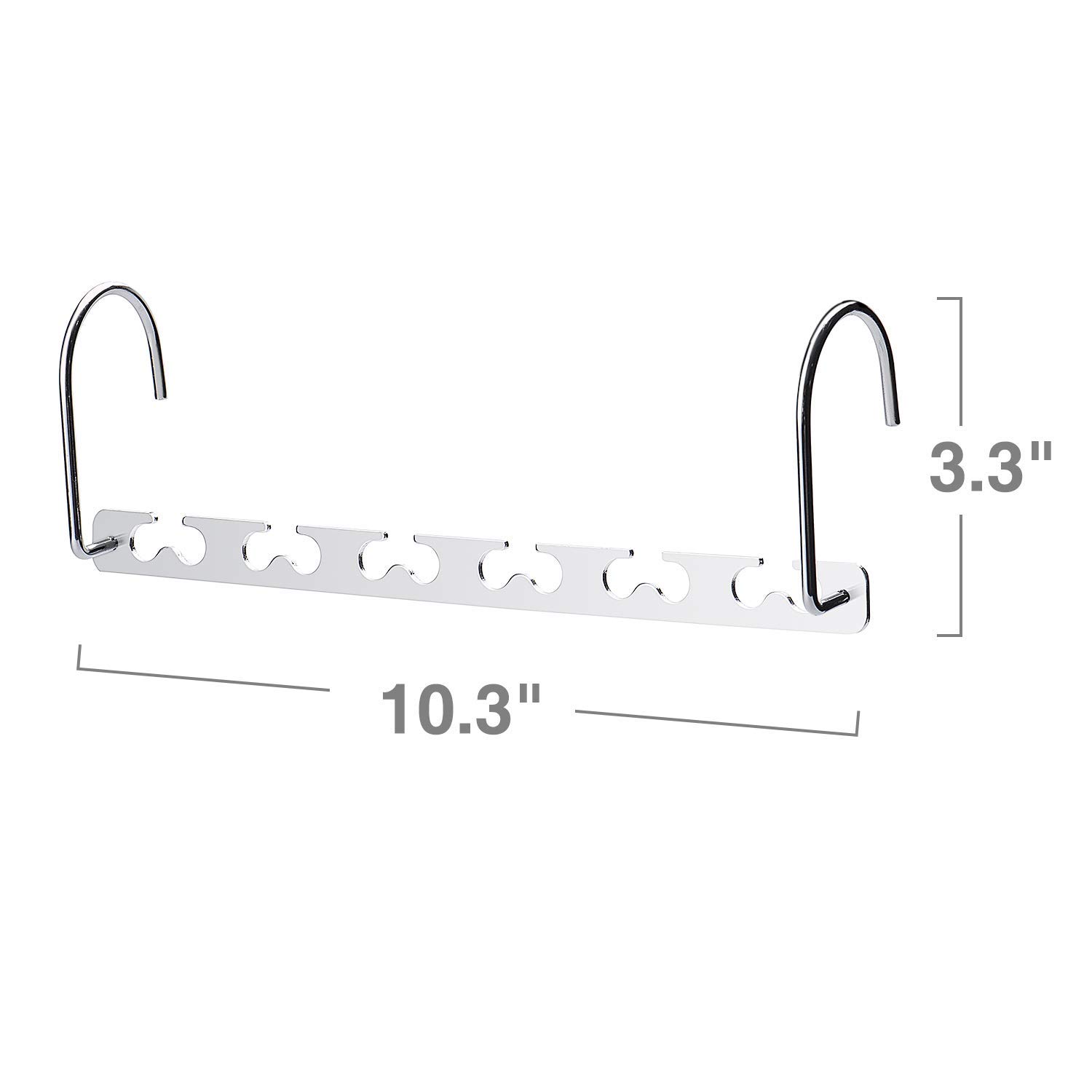 HOUSE DAY 20-Pack Heavy Duty Space Saving Clothes Hangers | 30 Lbs Capacity Metal Magic Hanger Organizer | Sturdy Multi Hangers for Closet Storage | Perfect for Small Spaces, Travel & Home Organization