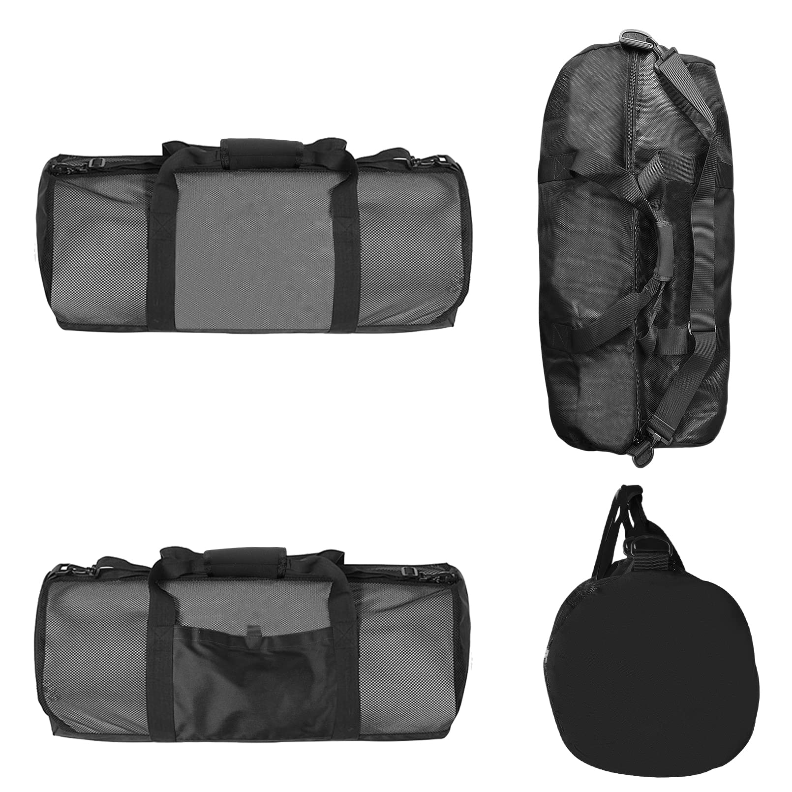 **Luwint Heavy Duty Waterproof Dive Duffle Bag - Large Mesh Scuba Gear Bag for Diving, Snorkeling, Travel & Beach - Perfect for Swimming, Pool Trips & Water Sports (Black)**    **Usage Scenarios:** Ideal for scuba diving trips, beach vacations, swimming competitions, and outdoor water adventures.