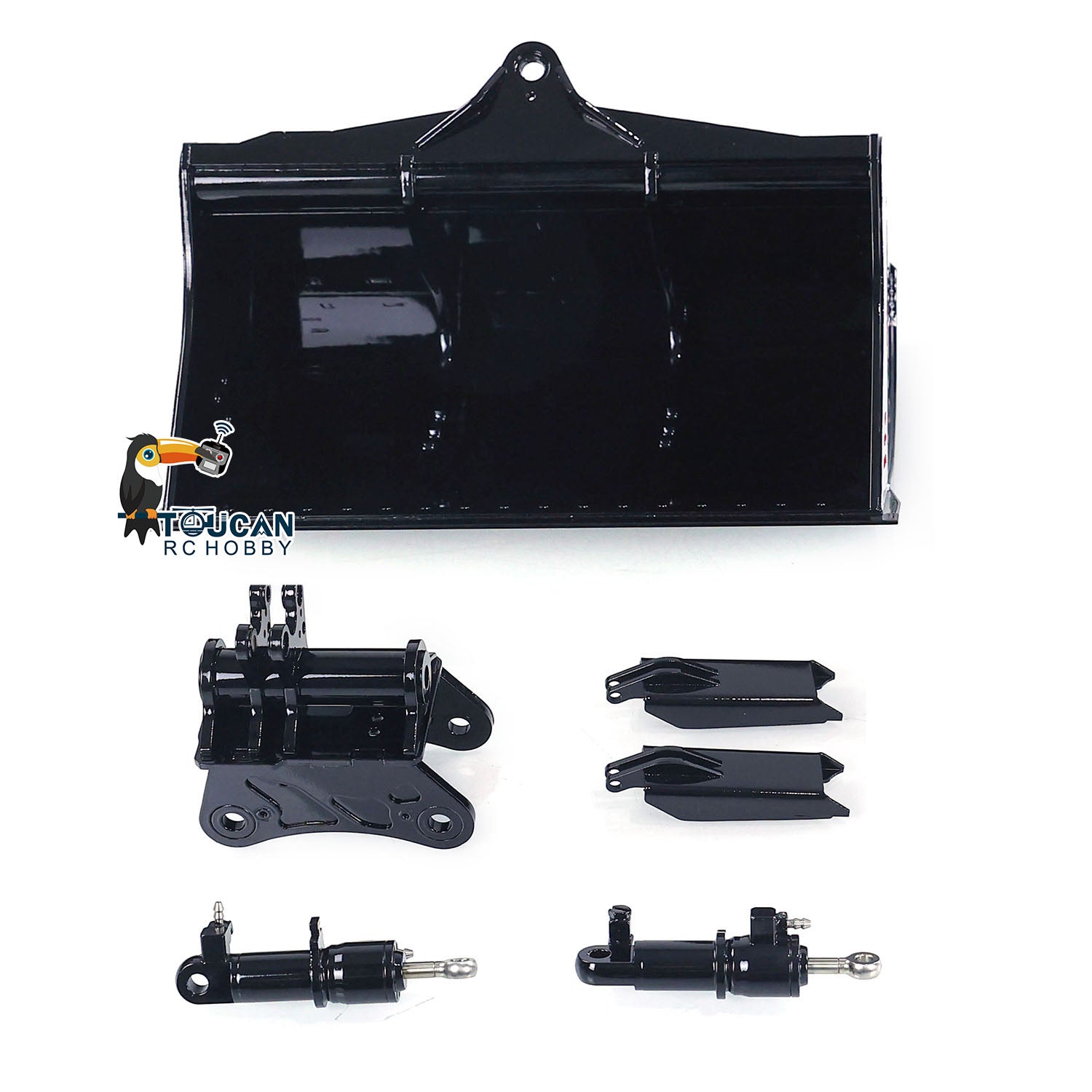 1/14 LESU Aoue ET35 RC Hydraulic Excabator Metal Tiltable Bucket Grab Grapple - Quick Detachable Fixed Mount Crusher for Excavator Models - Perfect for Construction Simulation, RC Toy Collection, and DIY Projects