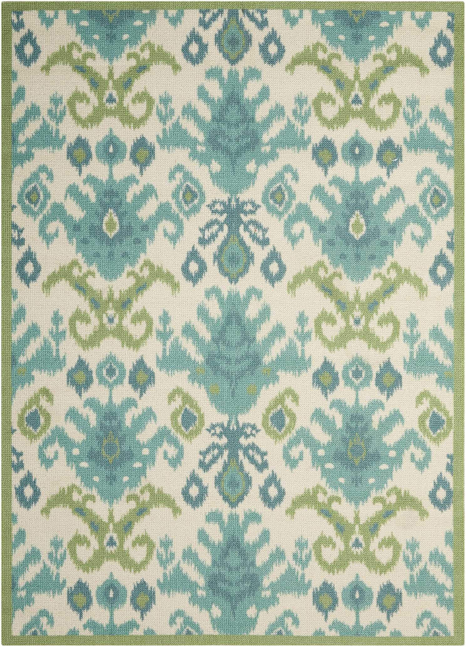 Nourison Vista Tribal Ivory 5' x 7' Area Rug - Easy to Clean, Non-Shedding, Soft & Durable - Perfect for Bedroom, Living Room, Dining Room & Kitchen Decor (5x7)