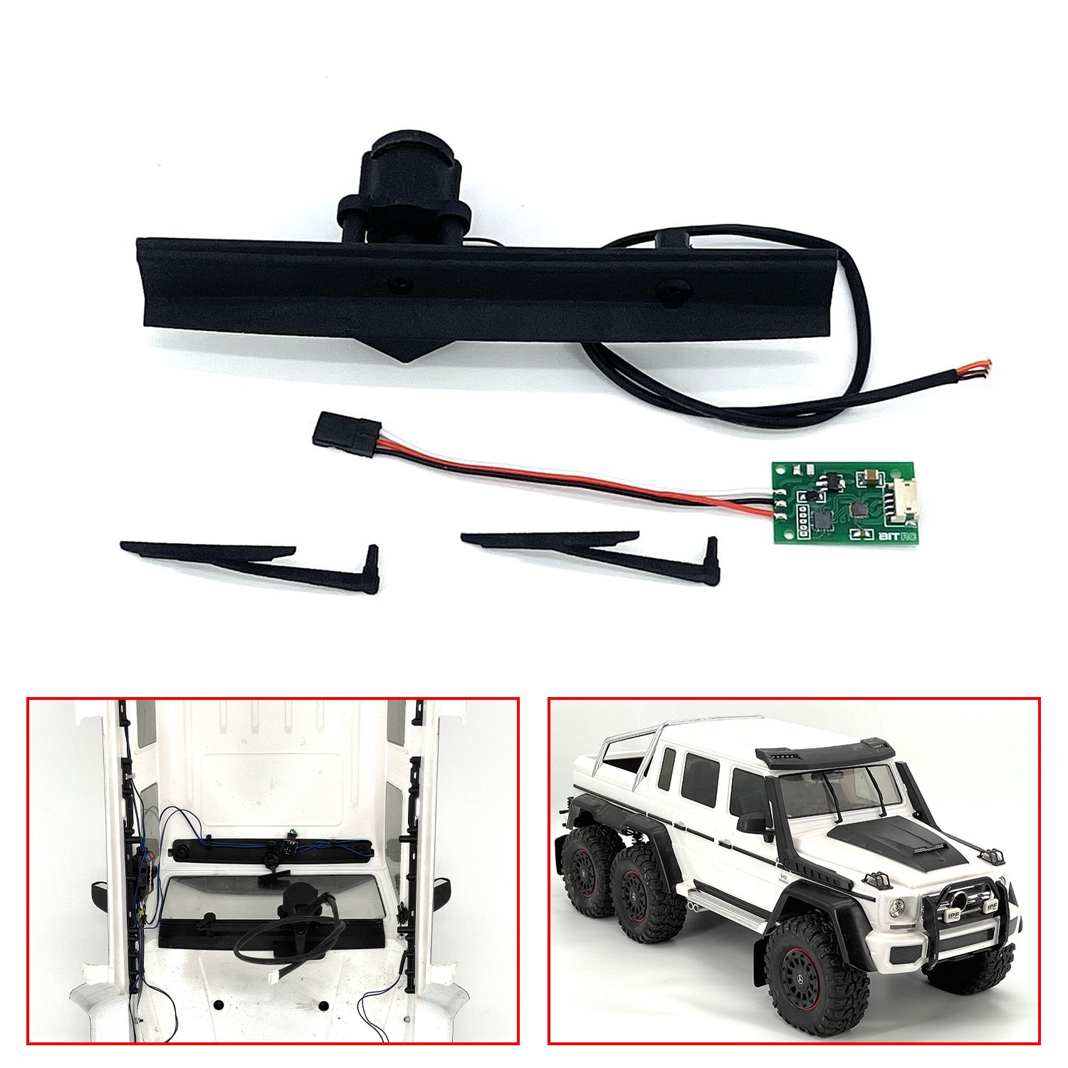 1/10 RC Crawler Car Electric Windshield Wiper - Waterproof Off-Road Vehicle Accessory for Radio Control Hobby Models | Perfect for DIY Upgrades & Rainy Day Crawling Adventures