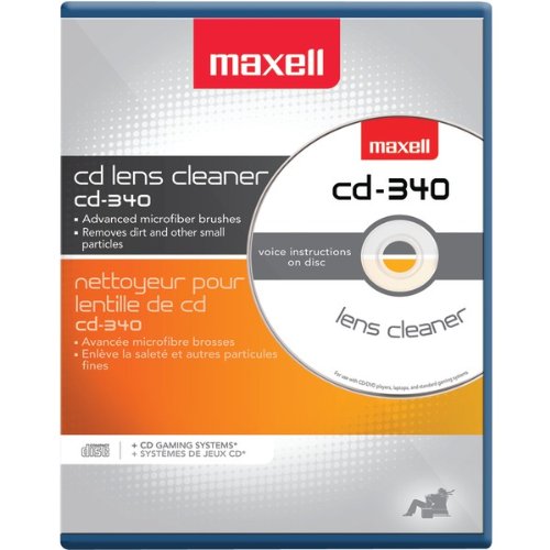 Maxell CD Lens Cleaner - Pack of 25 Wholesale Case | Cleans & Demagnetizes CD/DVD Players | Perfect for Home Theater, Car Audio & Gaming Systems