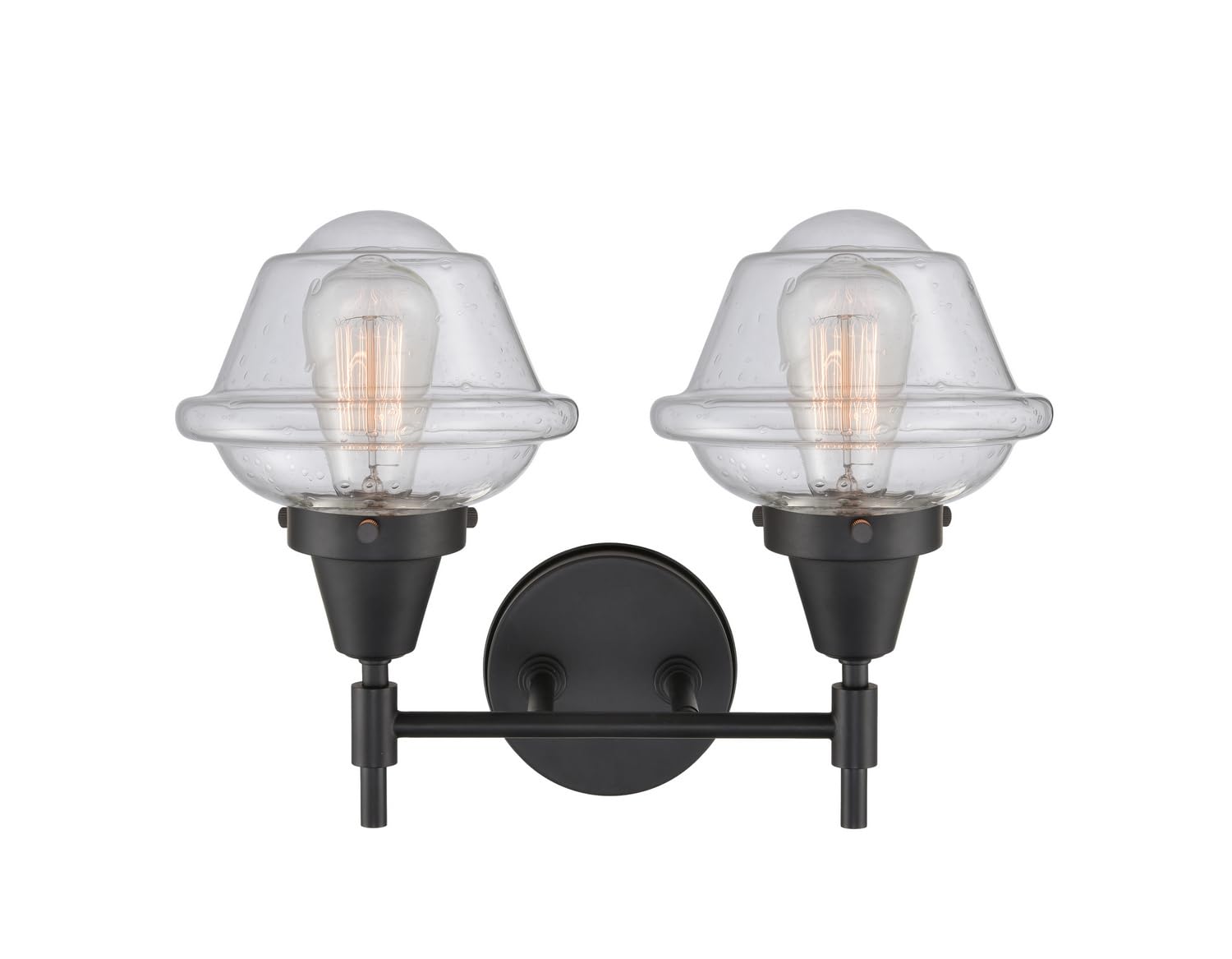Innovations 447-2W-BK-G534-LED Transitional LED Bathroom Vanity in Black Finish - Modern Bathroom Lighting for Home & Hotel Use