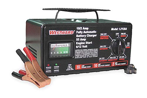 Westward 6V/12V 55A Battery Charger - Heavy Duty Car Battery Charger for Trucks, SUVs, and Motorcycles | Perfect for Winter Jump Starts & Emergency Vehicle Maintenance