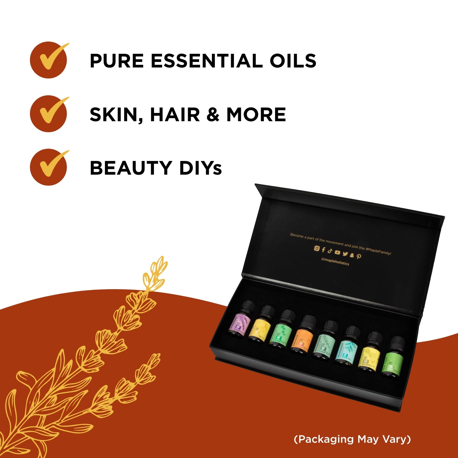 1/3 OZ Premium Essential Oils Set - 100% Pure Therapeutic Grade Aromatherapy Oils for Diffusers, Massage, Skin Care & Relaxation - Perfect for Home Spa, Yoga & Stress Relief