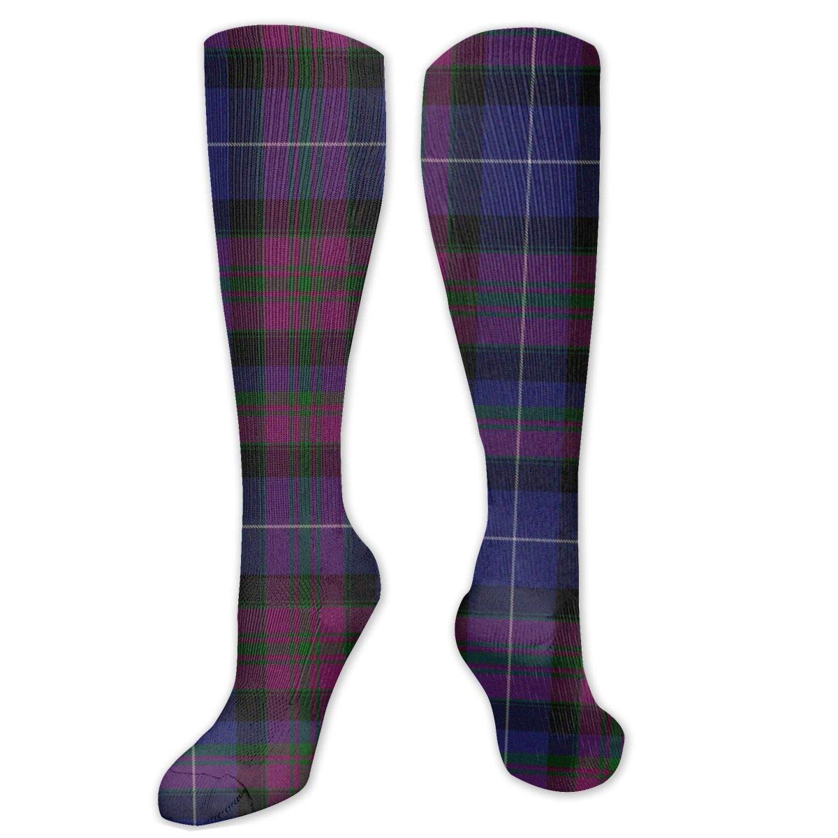 Pride of Scotland Plaid Print Compression Socks for Women & Men - Knee High Support Socks for Running, Travel & Work - Tartan Calf Socks for Varicose Vein Relief & Circulation Boost