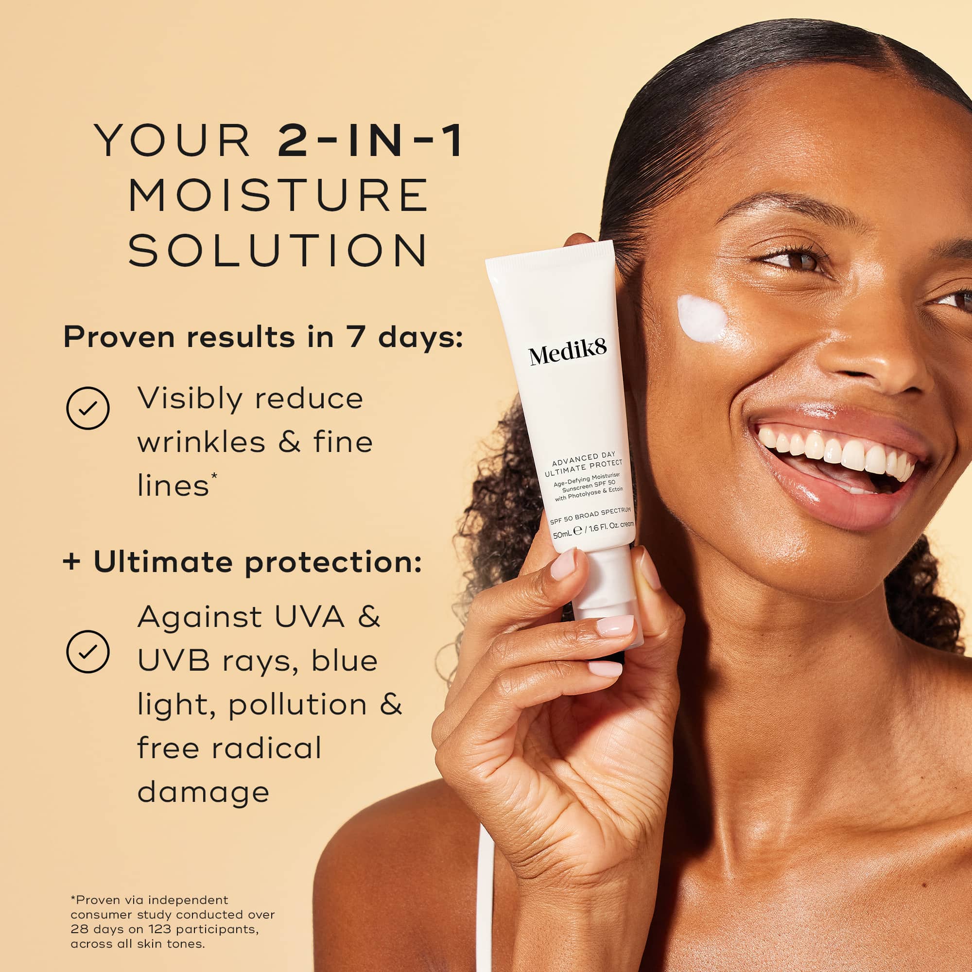 Advanced Day Ultimate Protect™ SPF50+ PA++++ Sunscreen - Broad Spectrum UVA/UVB Protection, Water-Resistant, Lightweight Formula for Daily Face & Body Use - Perfect for Outdoor Activities, Beach & Sports