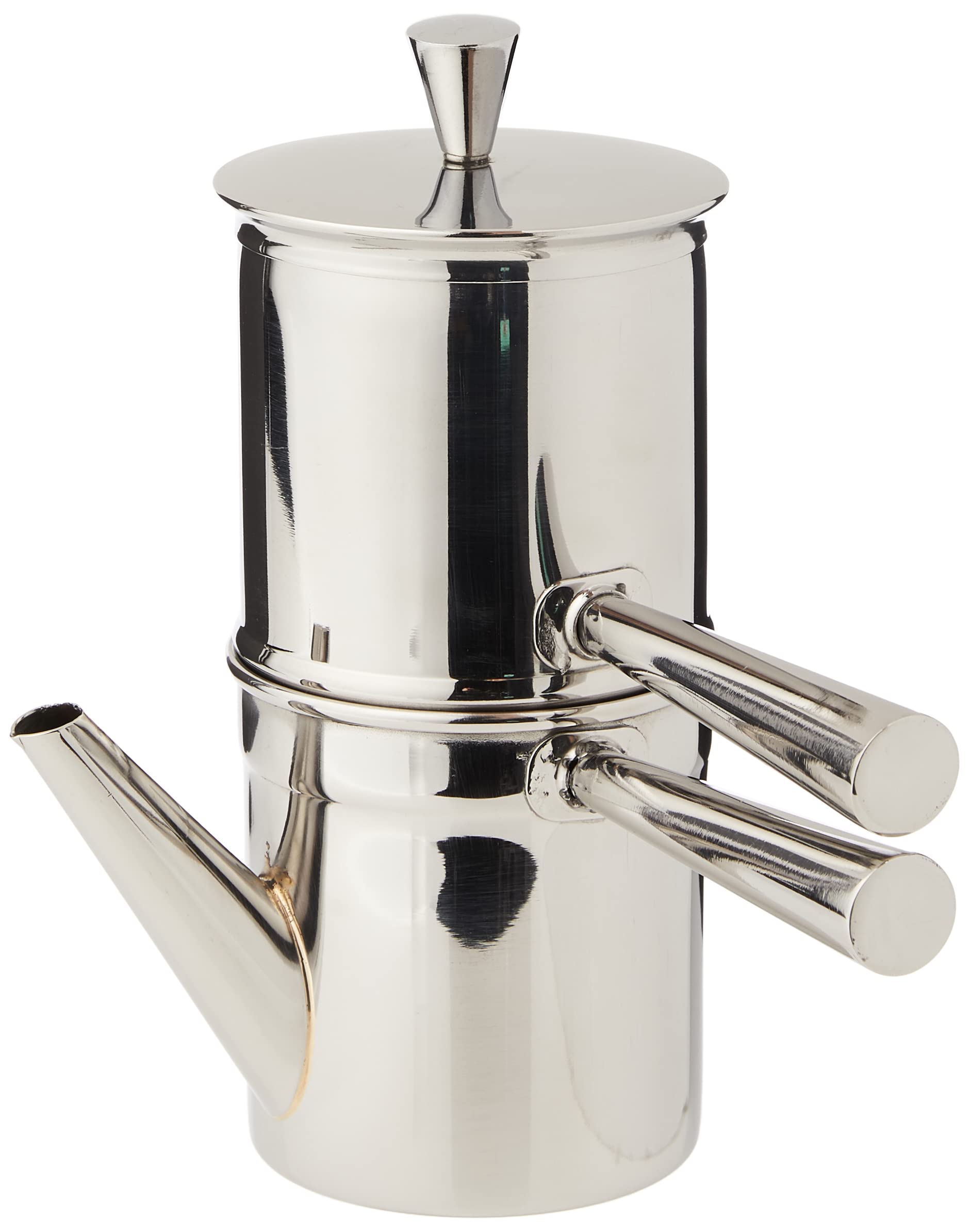 Ilsa Napolitano Stovetop Espresso Maker, 2-Cup, Stainless Steel - Perfect for Home, Office & Camping Coffee Brewing