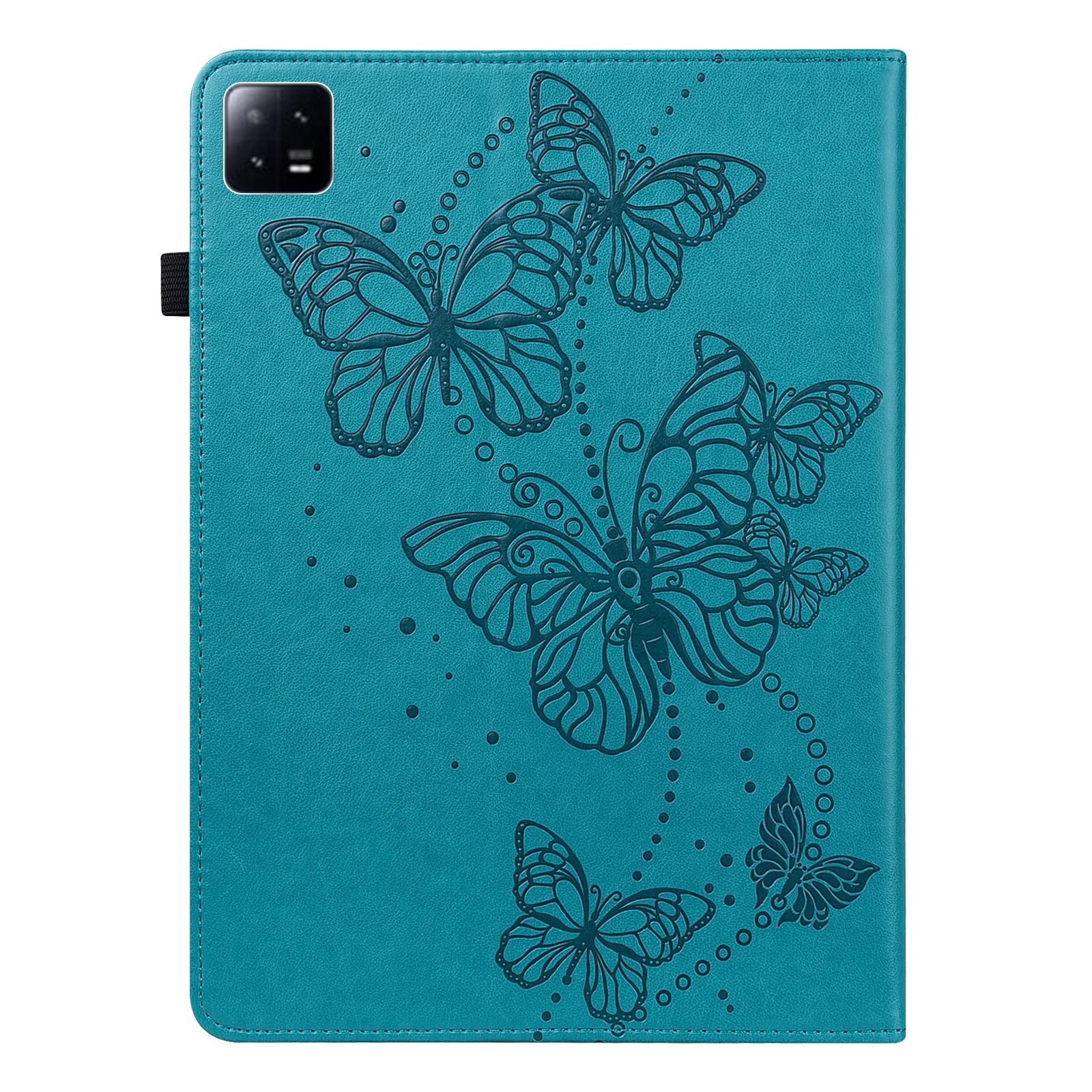 Premium Leather Tablet Case for Xiaomi Pad 6 with Embossed Butterfly Design - Slim Protective Cover for Work, Travel & Home Use
