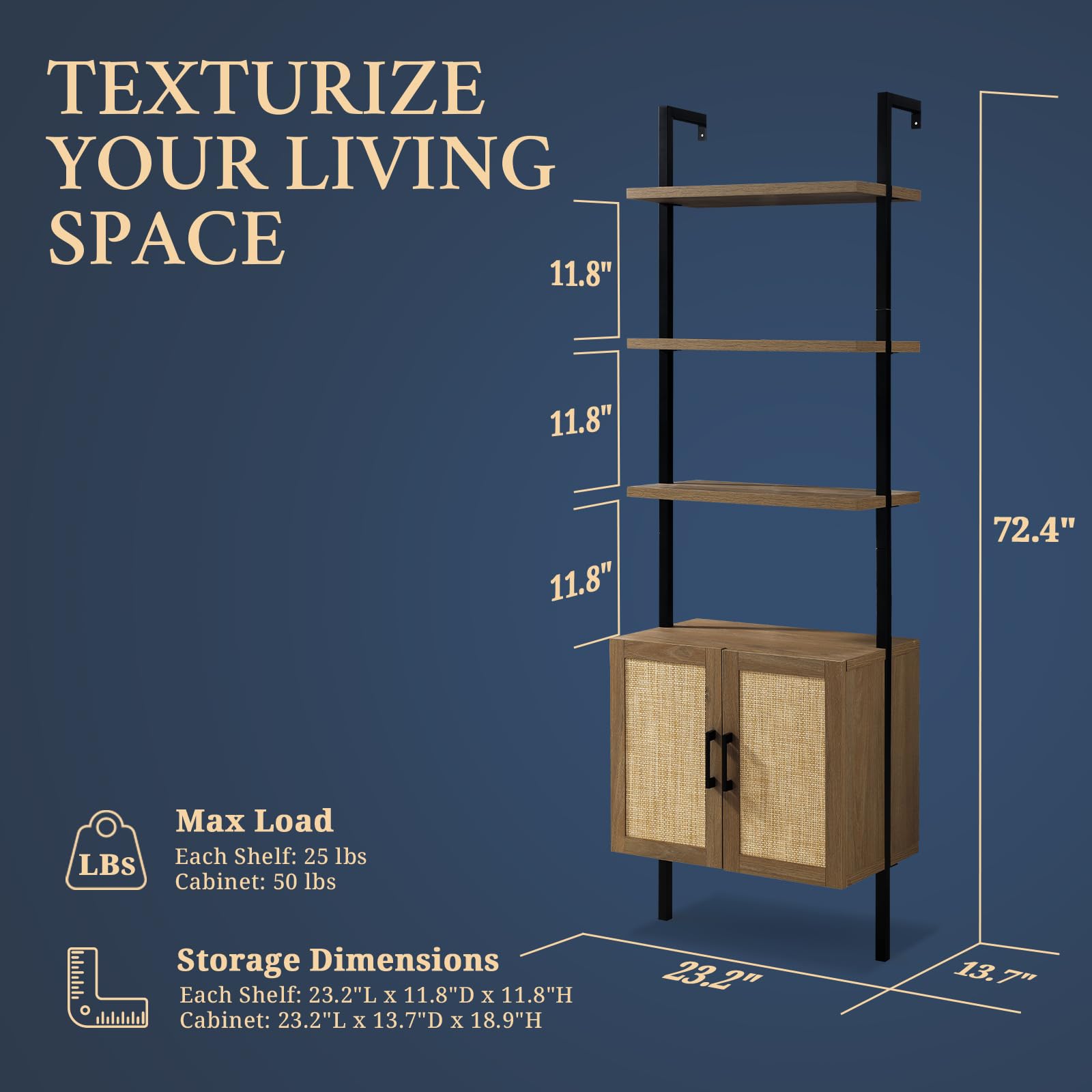 5-Tier Tall Bookshelf 73