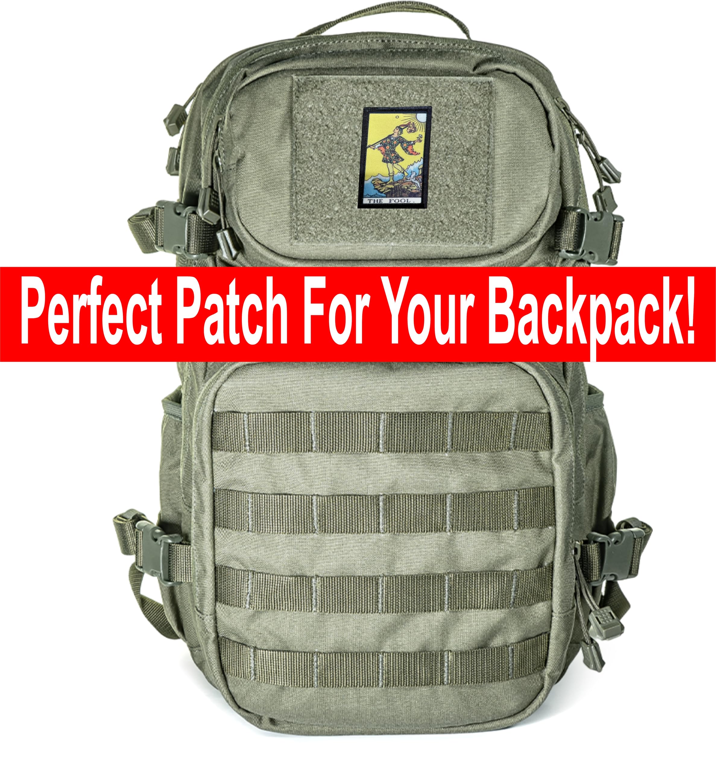 The Fool Tarot Card Morale Patch - Funny Embroidered Patches for Backpacks, Tactical Gear & Hats | Custom Made in USA | Perfect for Cosplay, Military Enthusiasts & Festival Outfits