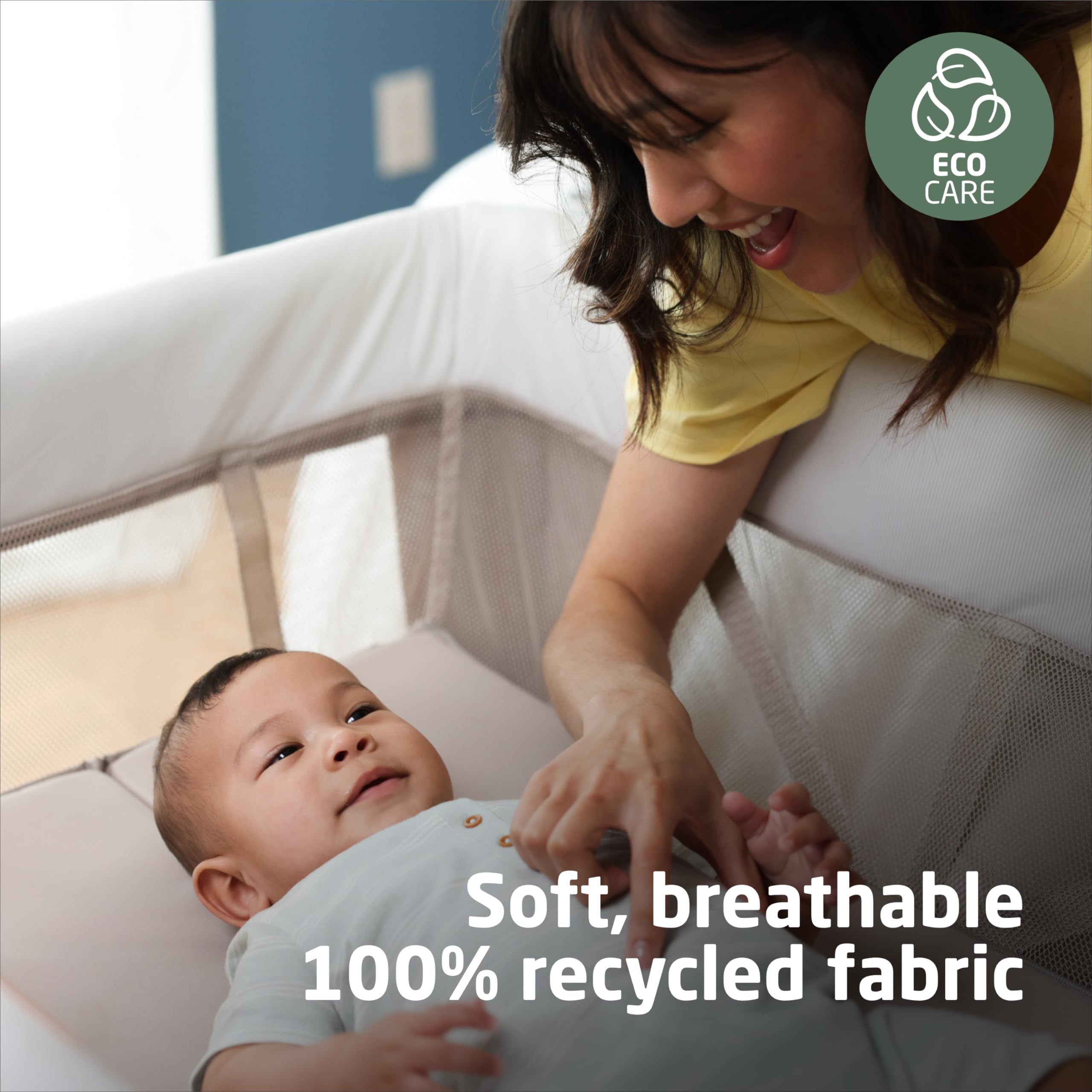 Maxi-Cosi Swift Baby Playpen with Mat - Portable Play Yard for Infants & Toddlers, Includes Bassinet & Pack 'n Play - Classic Oat Color | Perfect for Home, Travel & Daycare Use