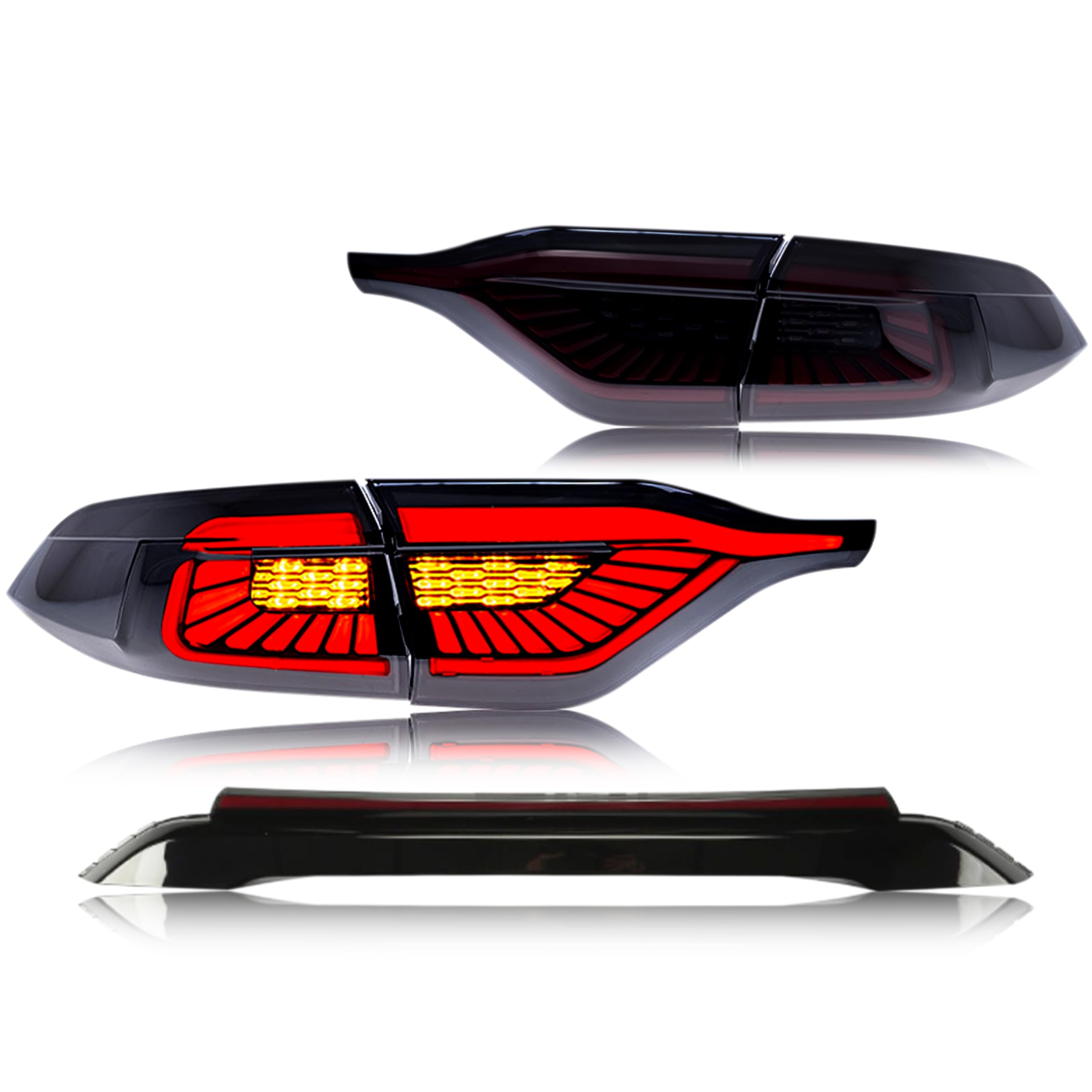 2020-2023 Toyota Corolla LED Tail Lights - 4PCS Sequential Turn Signal Tailgate Light with DRL & Startup Animation | Rear Lamp Assembly Upgrade for Enhanced Style & Safety