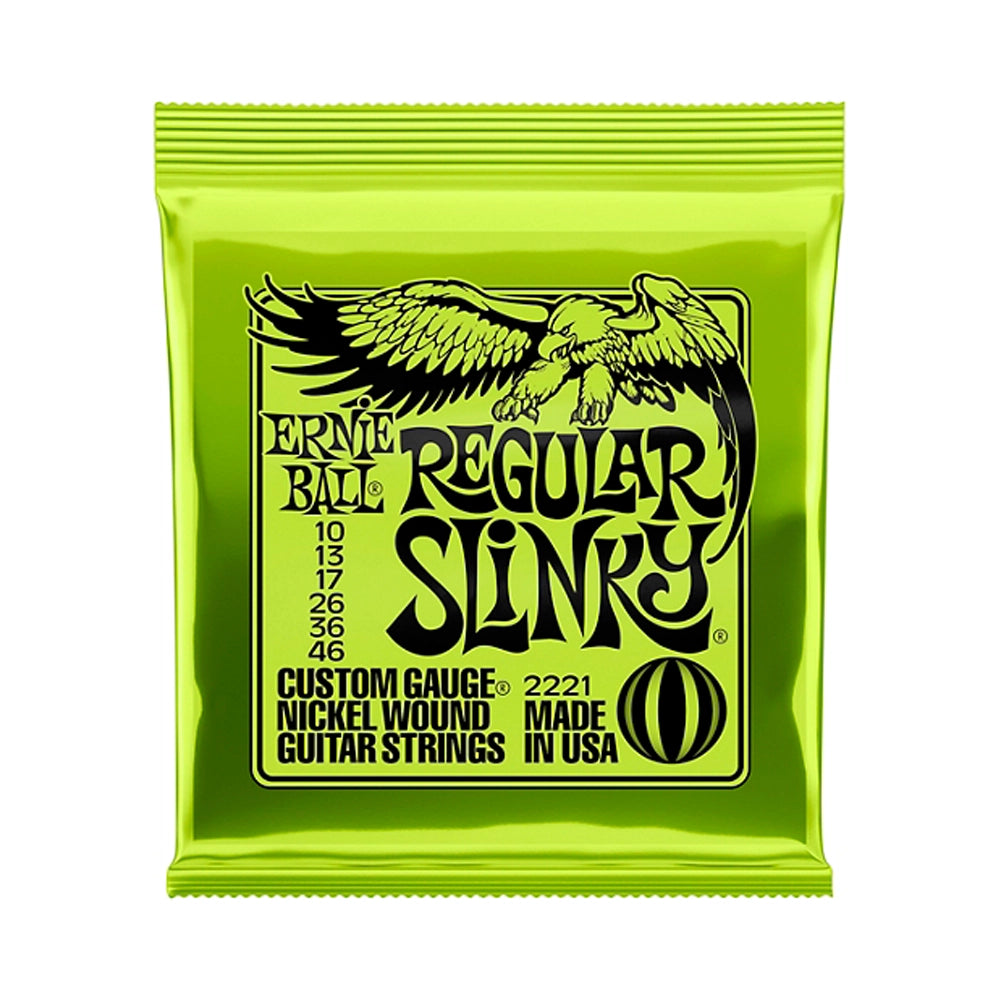 Ernie Ball 2221 Nickel Regular Slinky Electric Guitar Strings - 10-46 Gauge, 3-Pack | Perfect for Rock, Blues & Metal | Studio & Live Performance