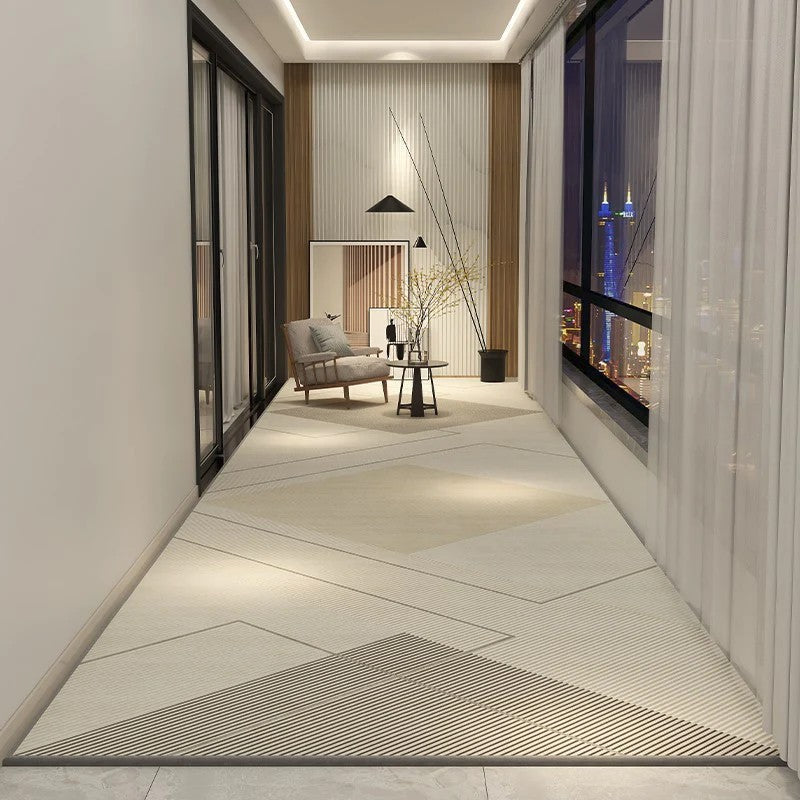 Modern Abstract Non-Slip Extra Long Narrow Runner Rug - Stylish Entryway & Hallway Carpet for Home Decor, Durable Floor Mat for High Traffic Areas