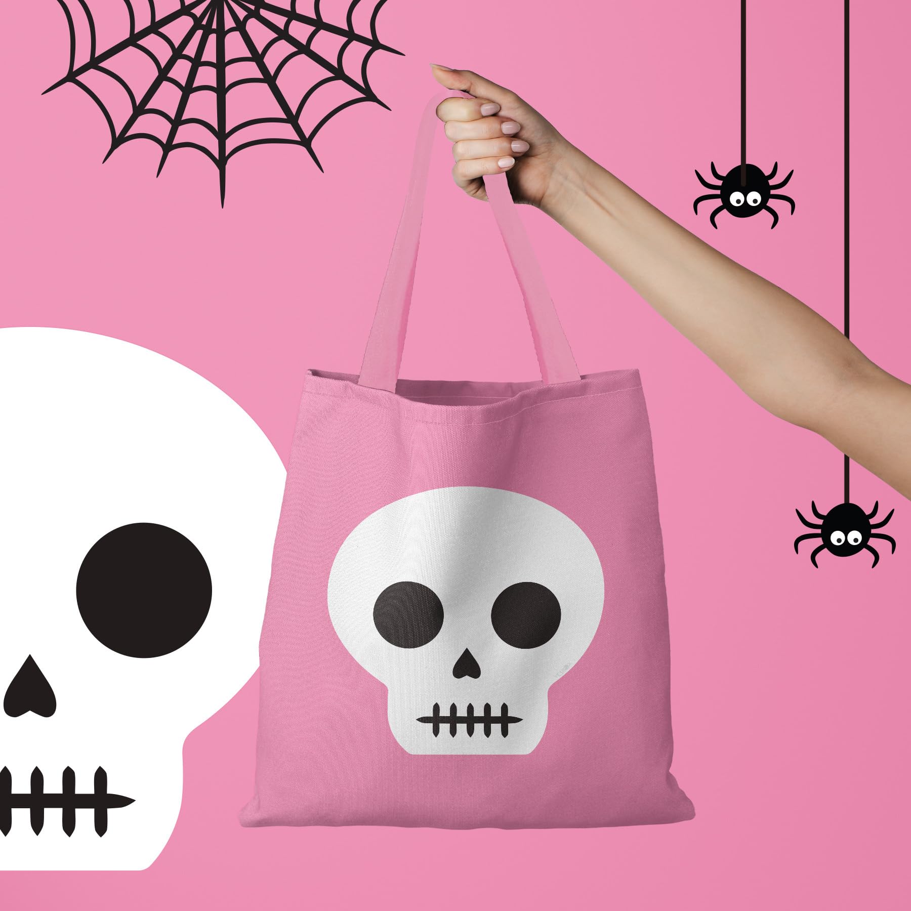 Stylish Halloween Tote Bag for Women - Cute Pumpkin & Ghost Design - Perfect for Trick or Treating, Grocery Shopping & Beach Outfits