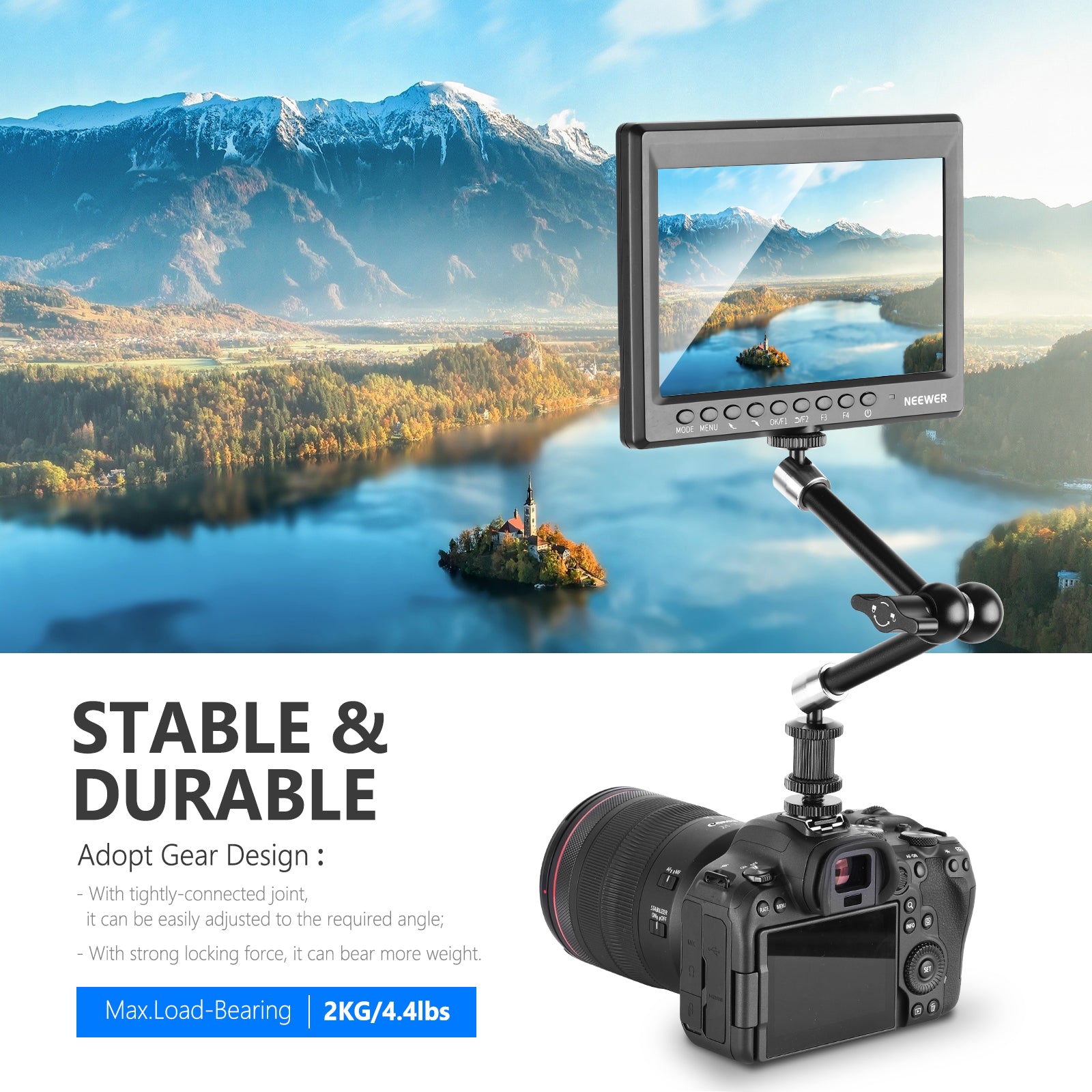 NEEWER ST20 Articulating Magic Arm - Adjustable Camera Mount for DSLR, Smartphone & GoPro - Perfect for Vlogging, Photography & Video Shooting