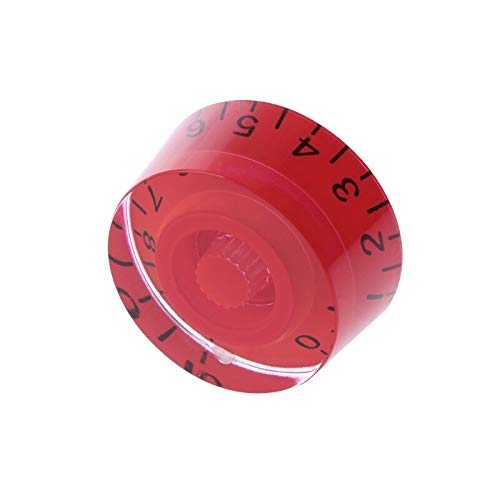 Premium 1pc Guitar Knob Button for Electric Guitar - Tone & Volume Control for LP Style Guitars (Red & Black) - KI-5U87 - Perfect for DIY Guitar Repair, Upgrades & Customization
