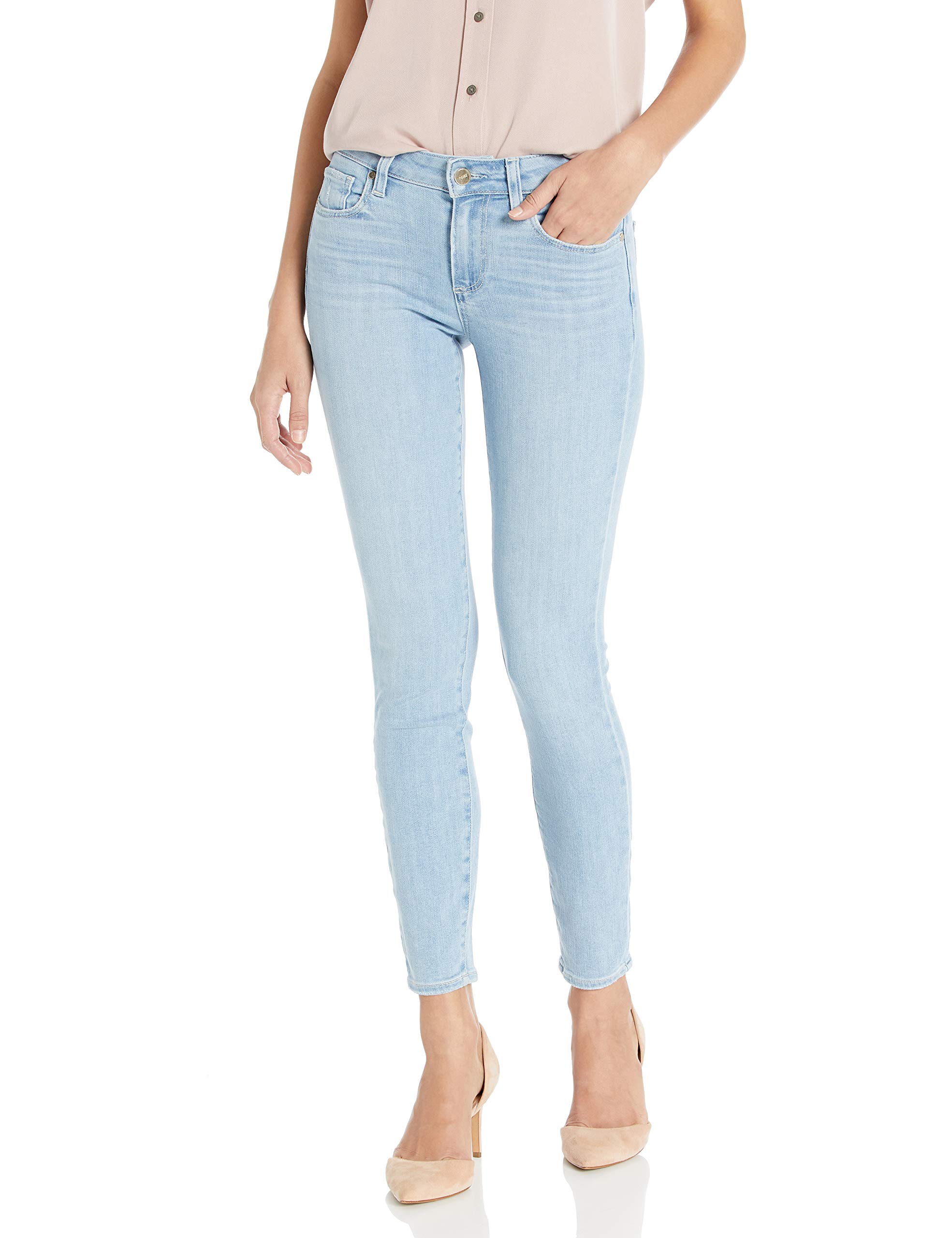 PAIGE Women's Verdugo Mid Rise Ankle Jean - Slim Fit Stretch Denim Pants for Casual Wear & Everyday Outfits