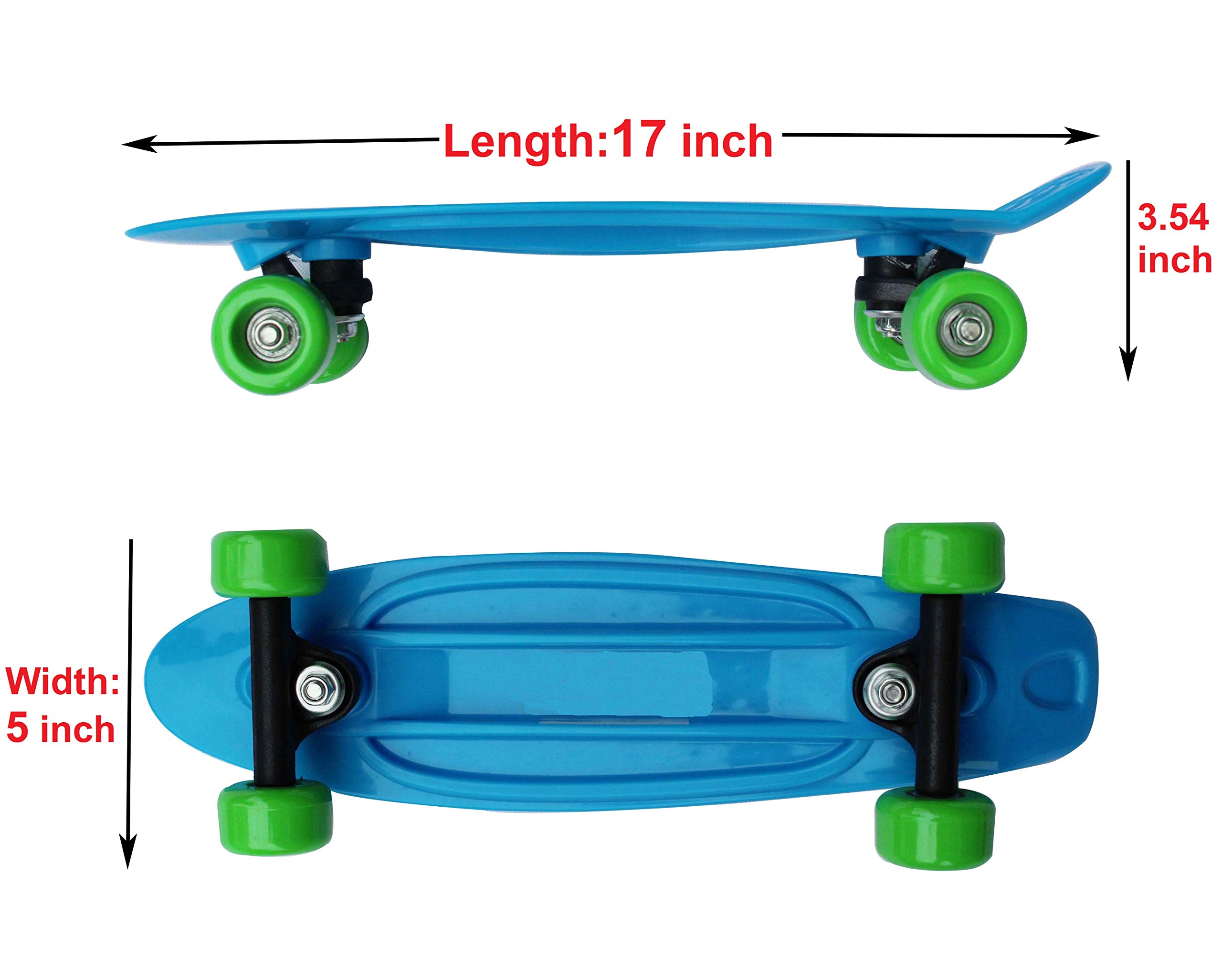 Mini Skateboard - Best Mini Cruiser Skateboard for Beginners | Portable & Lightweight for Commuting, Tricks & Fun Riding
