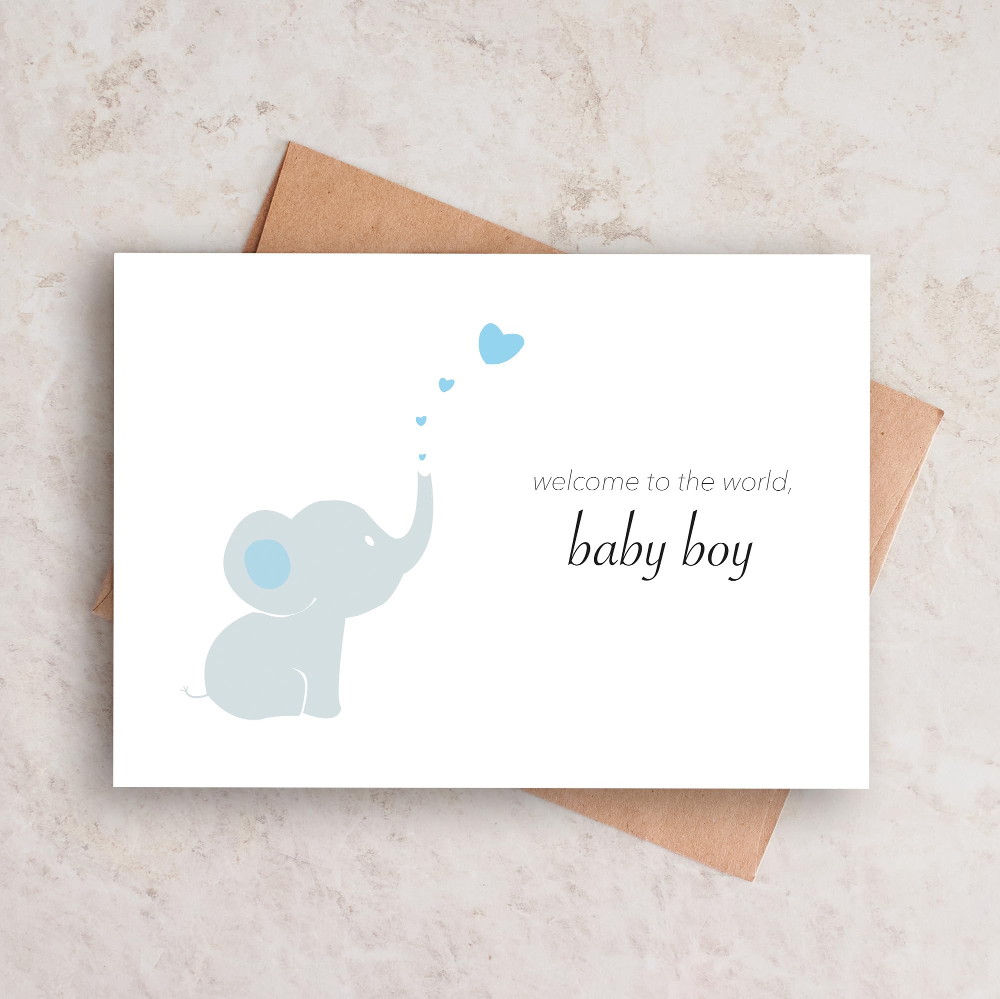 BYANIKA A6 Newborn Baby Boy Greeting Card | Welcome Home & Congratulations Card for New Parents | Baby Shower & Birth Announcement Cards | Perfect Gift for Baby Showers, New Parents & Families | Baby Essentials & Keepsake for Newborn Celebrations