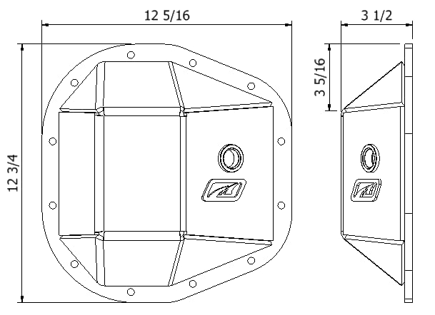Motobilt Sterling 10.25 & 10.5 Differential Cover - Heavy Duty Axle Protection for Off-Road Trucks & Jeeps - Perfect for Rock Crawling & Trail Riding