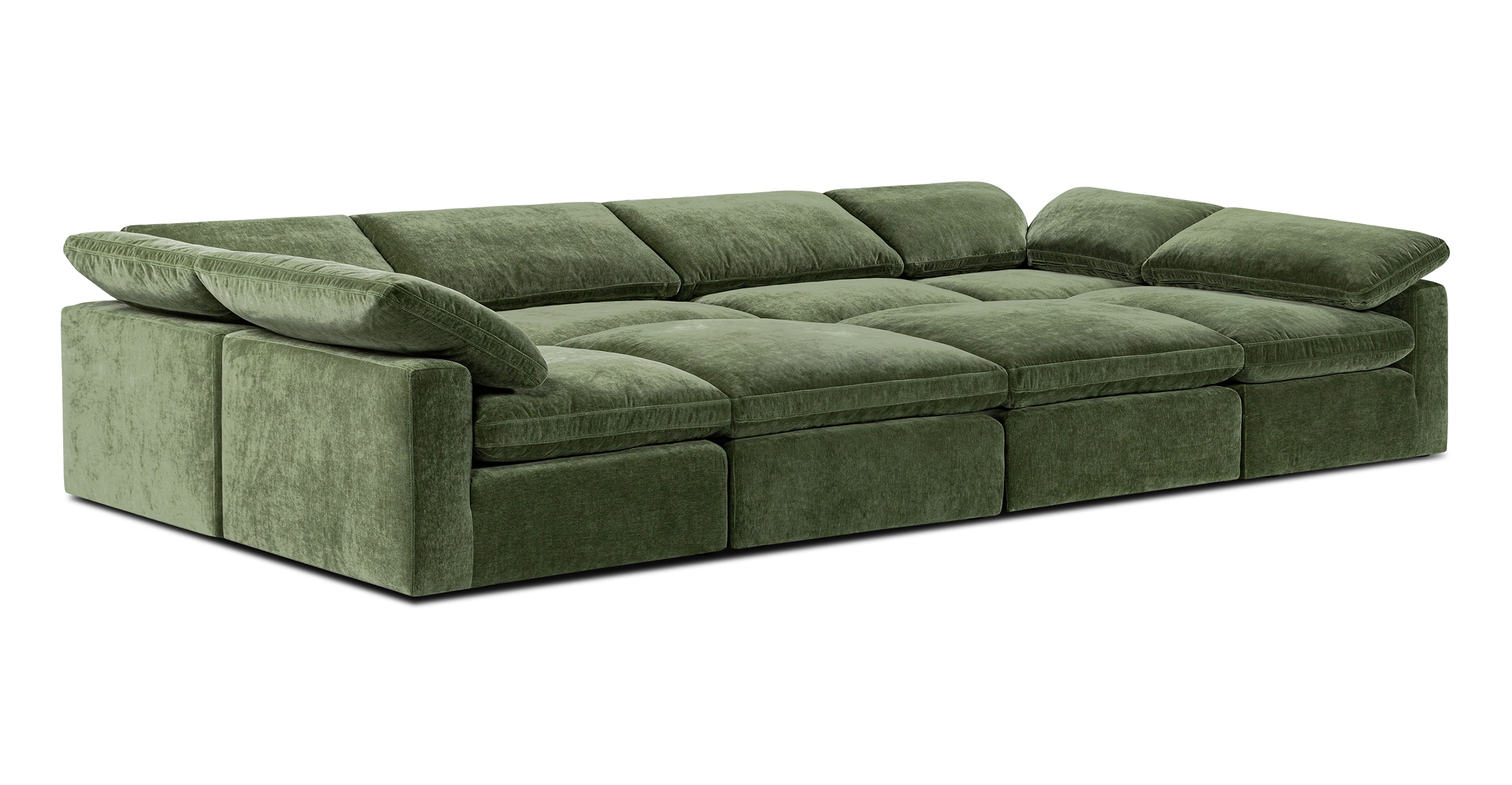 8-Seat Aspen Modular Master Pit Sectional Sofa - Large L-Shaped Living Room Couch for Family Gatherings & Movie Nights