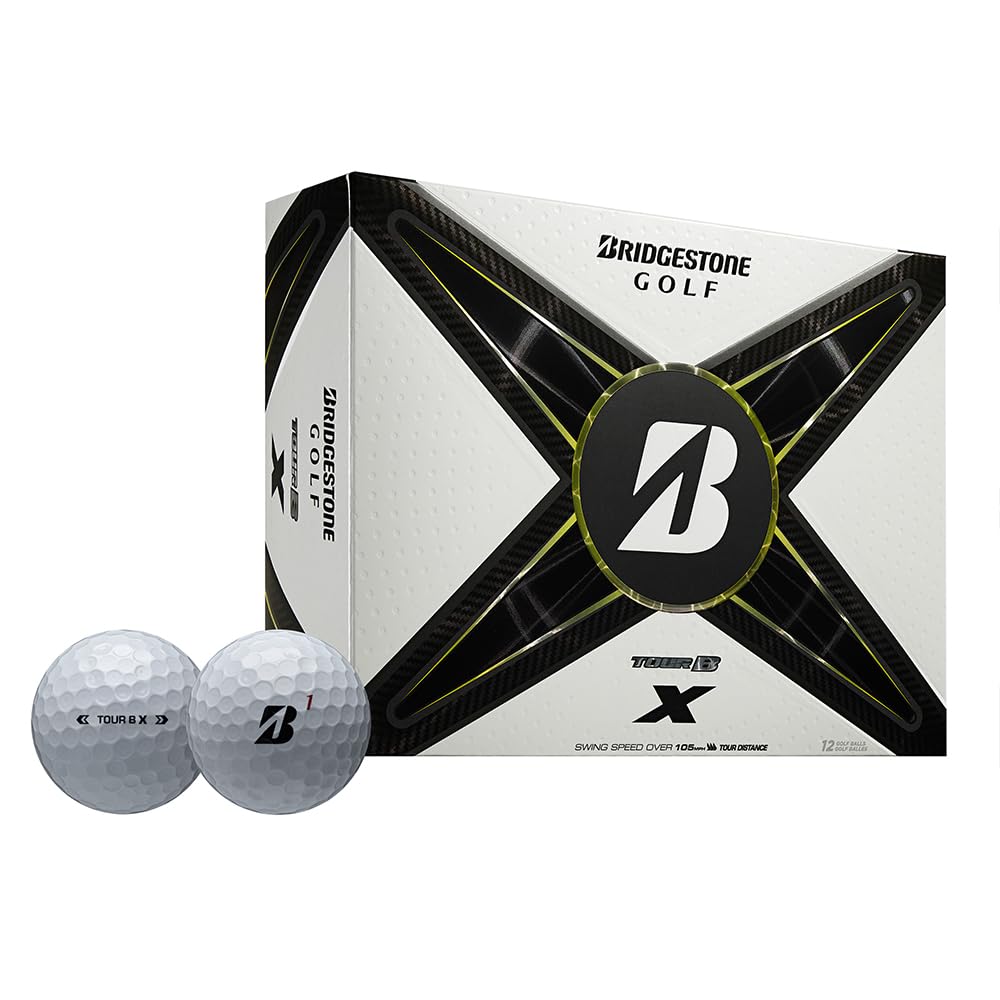 Bridgestone Tour B X Golf Balls - Premium Performance Golf Balls for Low Spin & Maximum Distance | Perfect for Competitive Play & Driving Range Practice