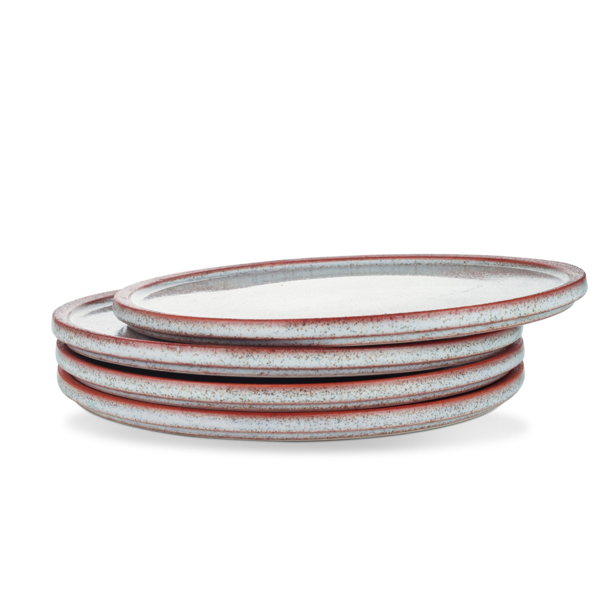 Vince Stoneware Dinner Plate Set - Red Ceramic Plates for Dining, Kitchen & Restaurant Use - Elegant & Durable Dinnerware for Everyday Meals & Special Occasions