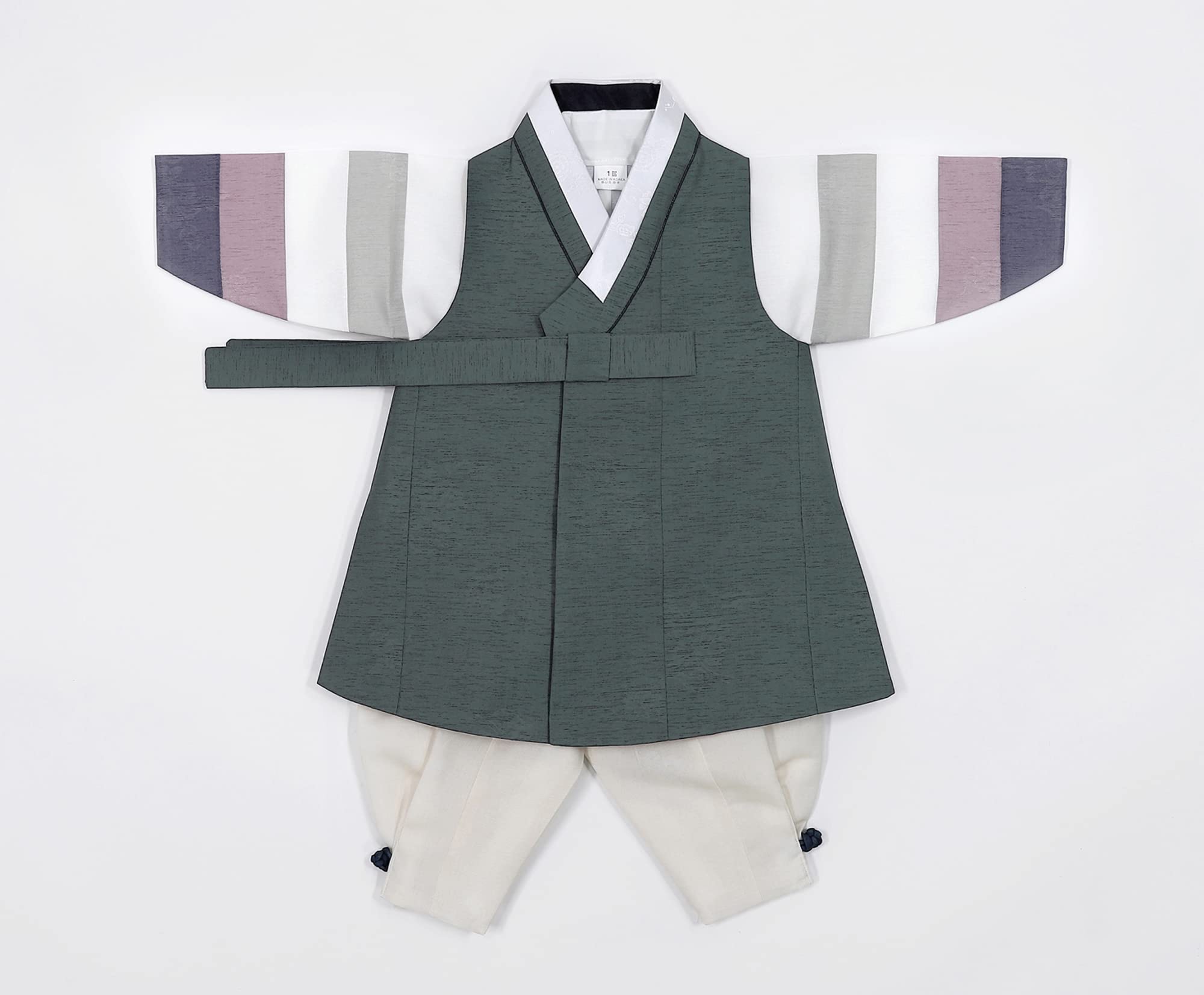 Korean Traditional Baby Boy Hanbok Set - Dol First Birthday Party Outfit in Khaki | Perfect for 1st Birthday Celebrations, Korean Cultural Events & Photo Shoots