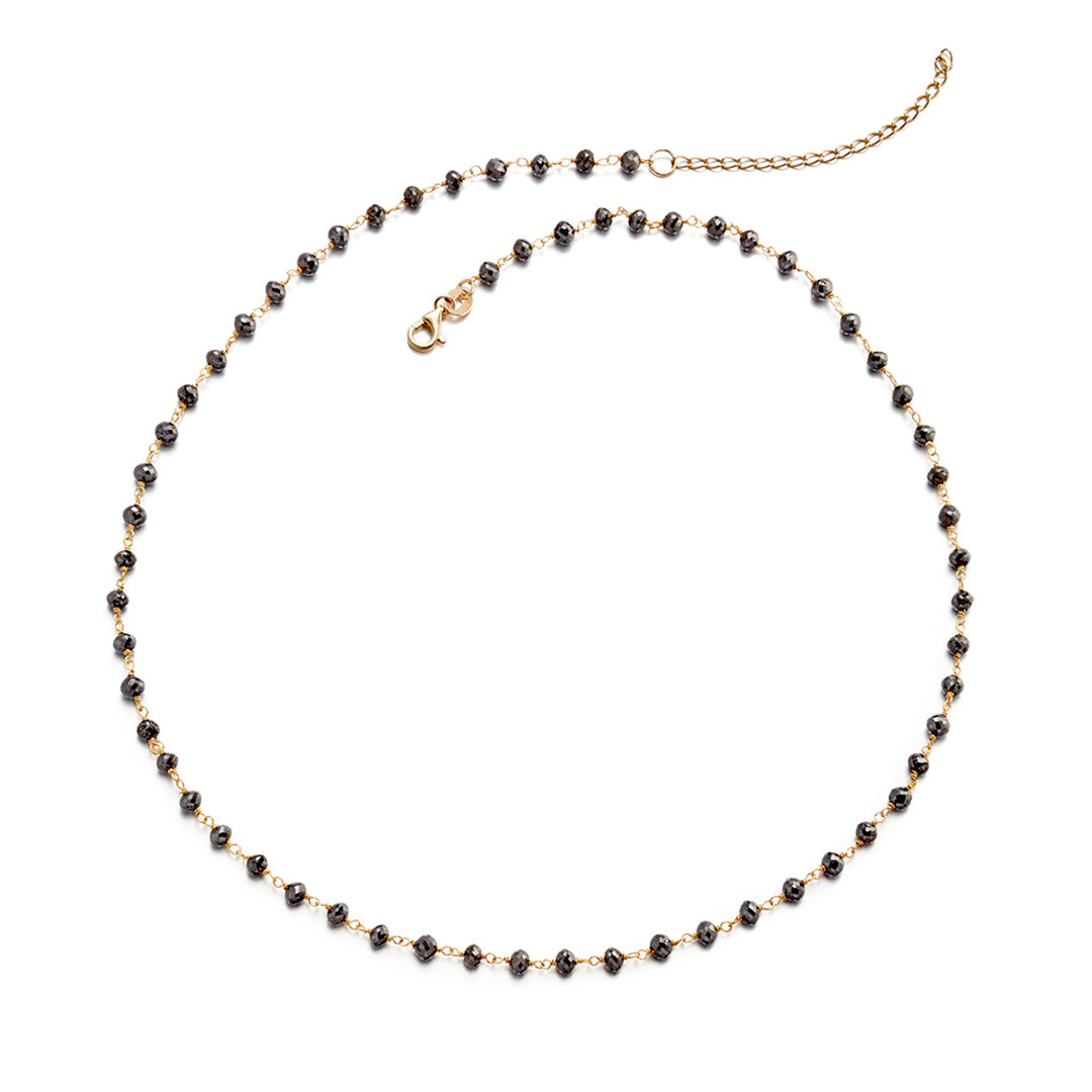 Black Diamond Rosary Necklace for Women - Elegant Religious Jewelry for Prayer, Gifts & Everyday Wear | Perfect for Church, Weddings & Special Occasions