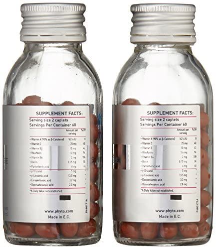 PHYTO Phytophanère 100% Natural Hair Growth Supplement for Thinning Hair – 4 Month Supply (240 Capsules, Pack of 2) | Vegan Biotin & Vitamin Formula for Stronger Hair | Daily Use for Women & Men