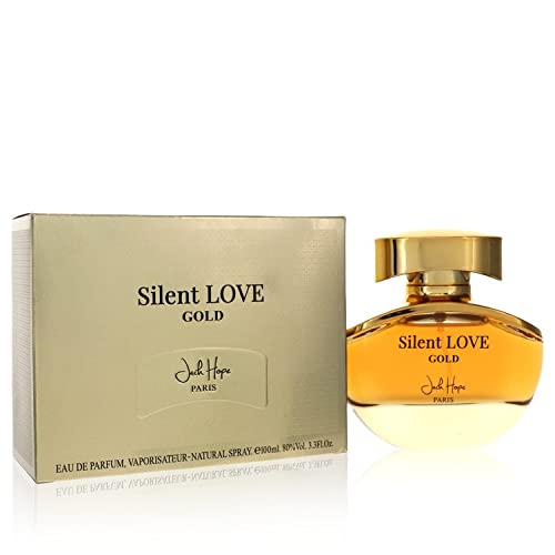 Jack Hope Silent Love Gold Eau De Parfum for Women - 3.3 oz Long-Lasting Fragrance Spray | Romantic Date Night & Special Occasion Perfume