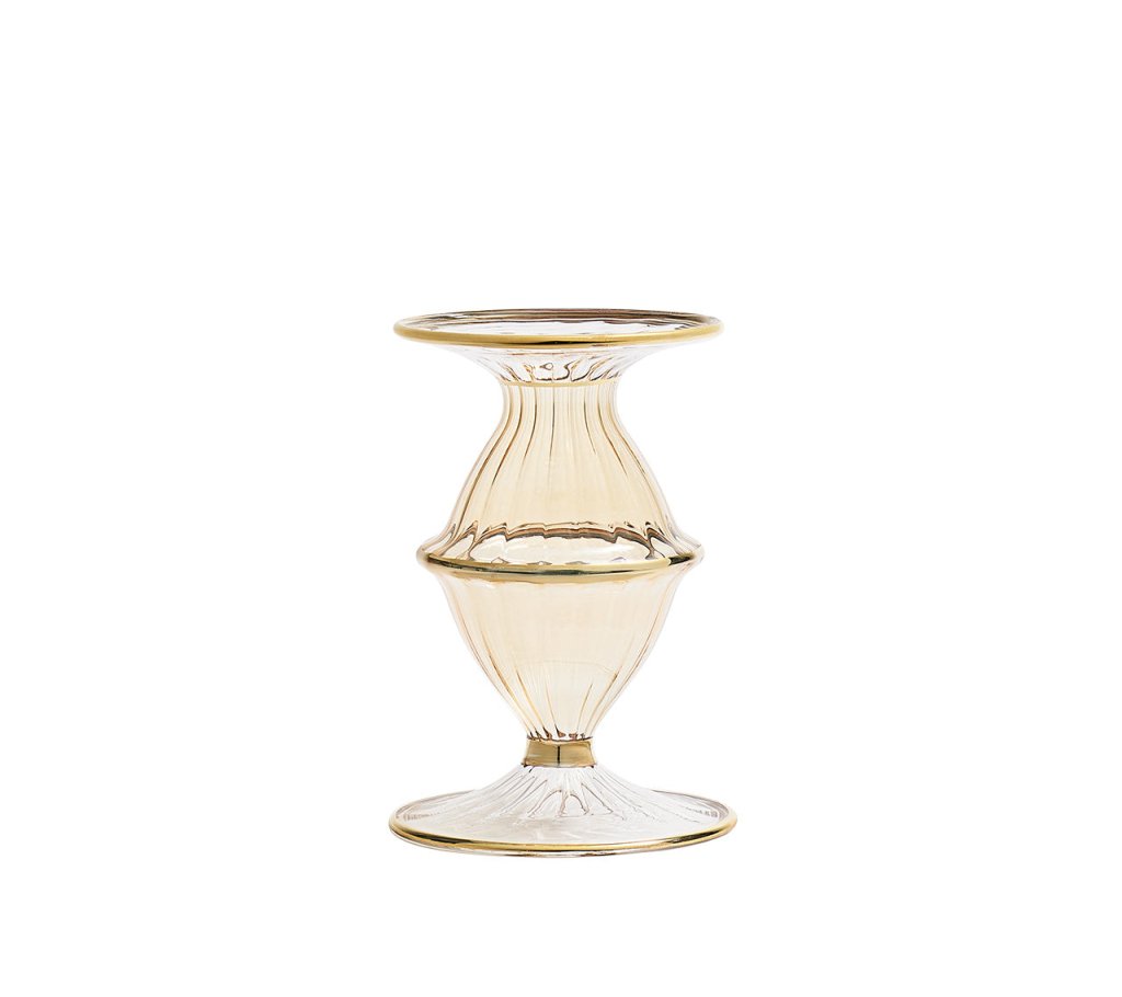 Elegant Champagne Blossom Candle Holder - Perfect for Wedding Centerpieces, Romantic Dinner Decor & Home Tabletop Decoration