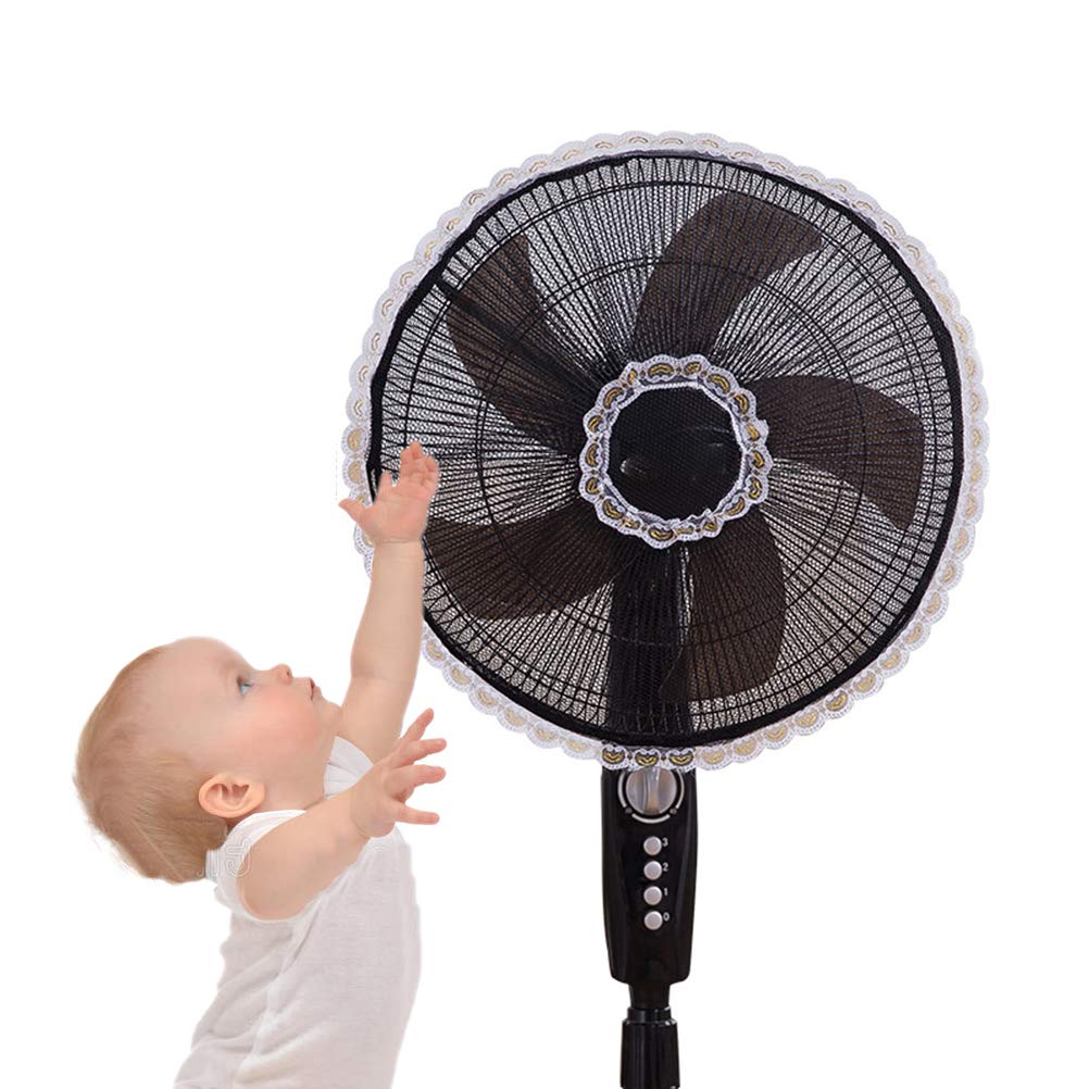 TOPINCN Baby Safety Fan Cover - Finger Protector Mesh Net for Electric Fans, Home & Office Dust Cover - Black - Perfect for Childproofing & Keeping Fans Clean