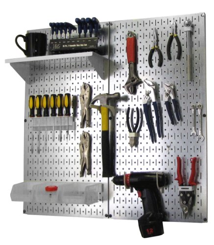 Metallic Pegboard White Accessories