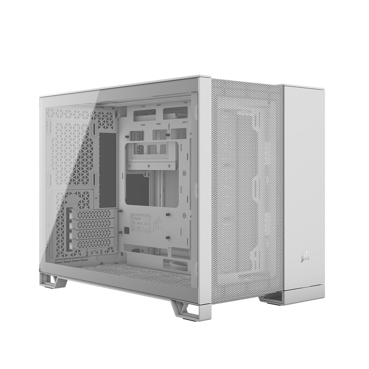 Corsair 2500D Airflow Mid Tower PC Case - Tempered Glass White | High Airflow Design for Gaming & Workstation Builds | Perfect for Compact Spaces & Cable Management