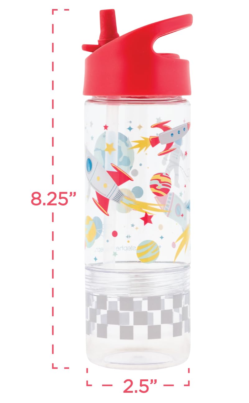 Stephen Joseph Kids Sip and Snack Water Bottle - 12oz BPA-Free Tritan Plastic, Leak-Proof Drinking Bottle with Snack Container for Boys & Girls, Unicorn Design - Perfect for School, Travel, and Outdoor Activities