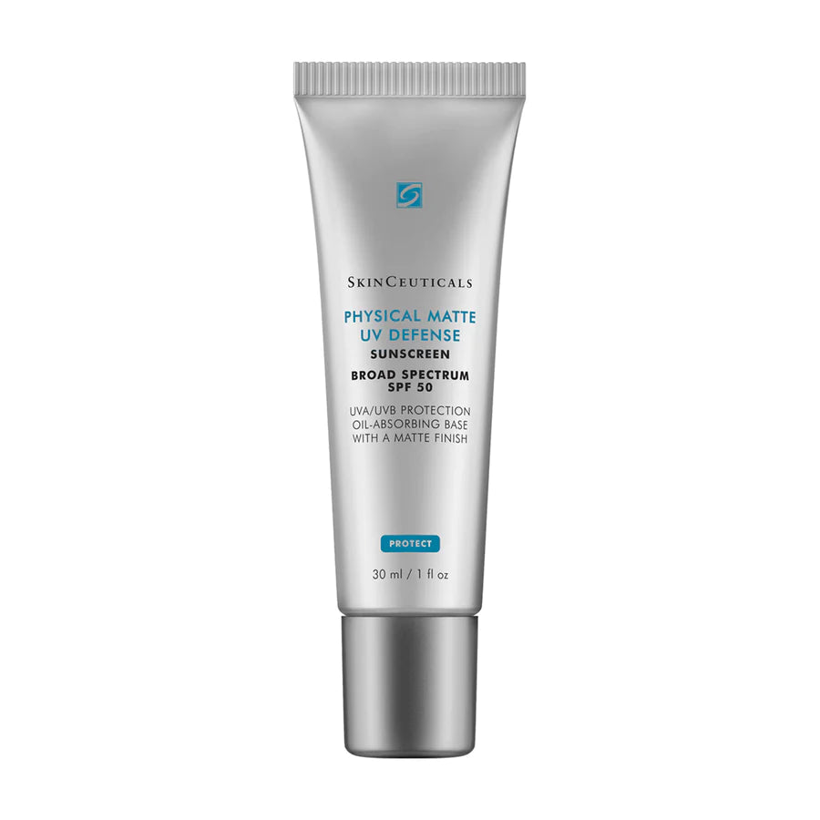 SkinCeuticals Physical Matte UV Defense Sunscreen SPF 50 - Oil-Free Mineral Sunscreen for Face, Broad Spectrum Protection, Tinted Moisturizer with Zinc Oxide - Perfect for Daily Wear & Outdoor Activities