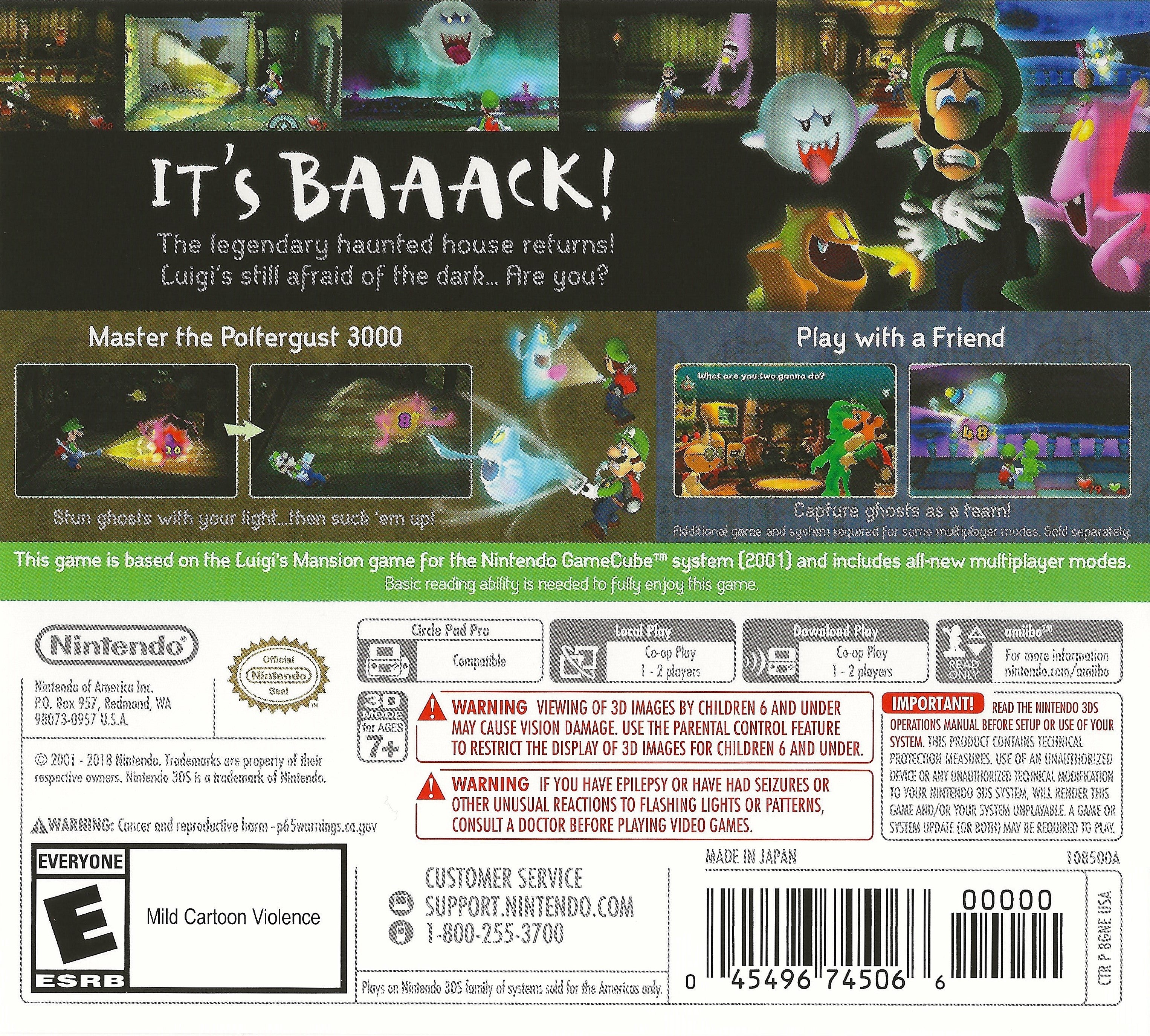 Luigi's Mansion 3DS Game - Pre-Owned Nintendo 3DS Adventure Game - Perfect for Halloween Gaming & Nintendo Collectors
