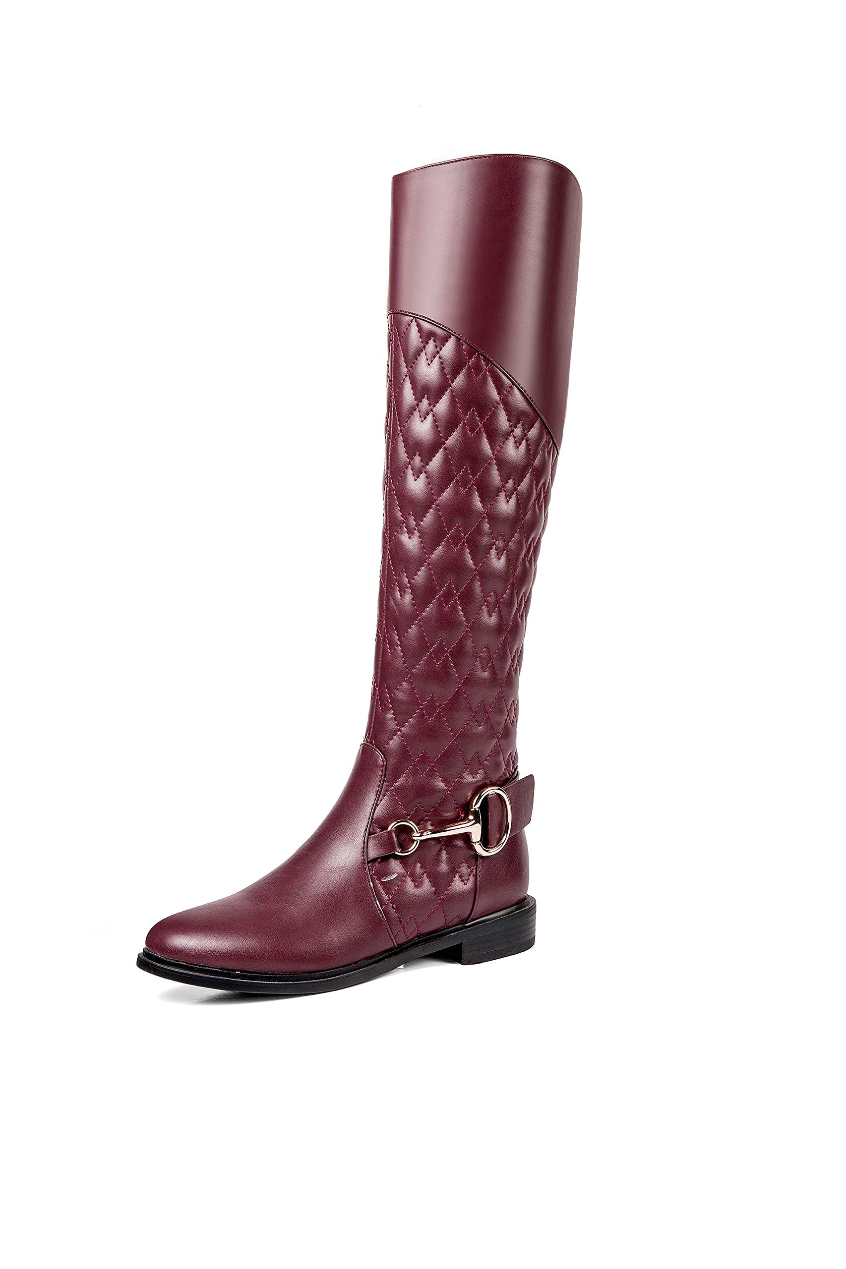 ANN CREEK Women's 'Romero' Stitch Patterned Tall Boots - Fashion Knee High Boots for Women, Comfortable Winter Boots with Stylish Stitching - Perfect for Office, Dating & Cold Weather Outfits