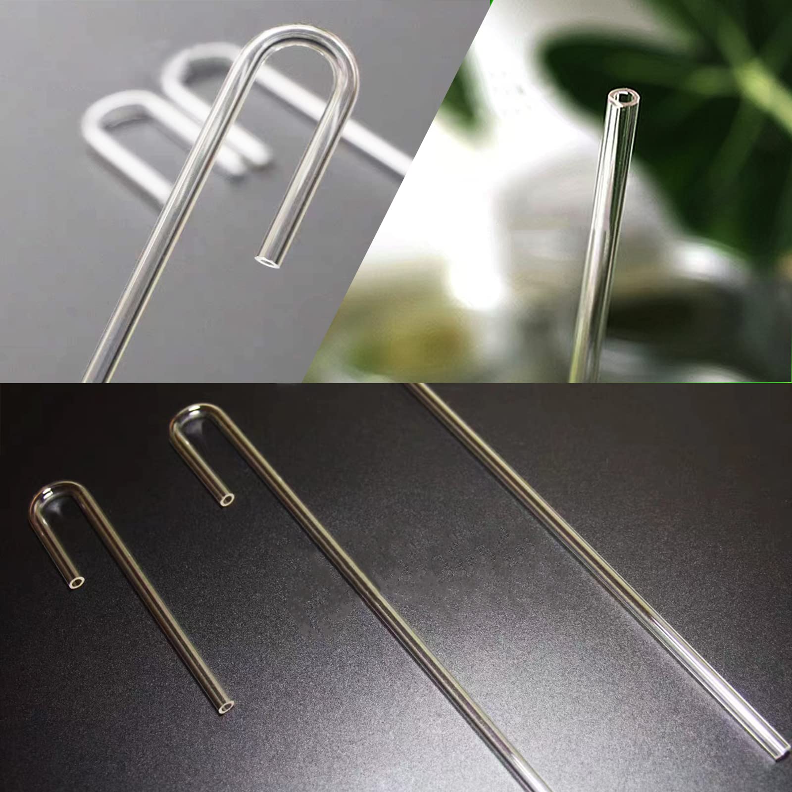 2X Acrylic U-Shape Air Tube for Aquarium Air Pump - Fish Tank Accessories & CO2 Diffuser Connector - Perfect for Freshwater/Saltwater Tanks, Bubble Walls & Aquatic Plant Setups