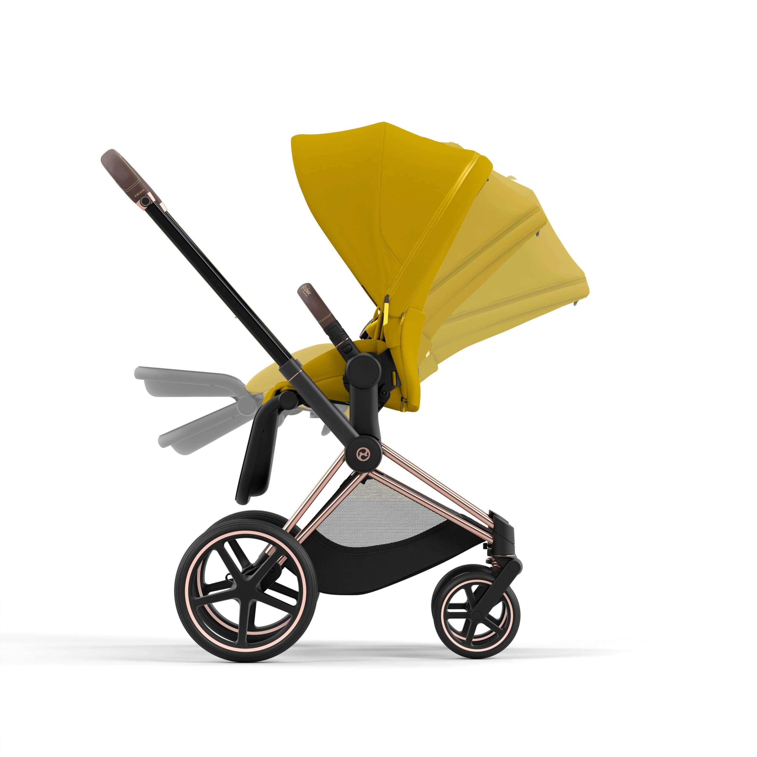 Cybex Priam 4 Complete Luxury Stroller - Rose Gold & Brown | Premium Baby Stroller with All-Wheel Suspension | Perfect for City Walks & Outdoor Adventures