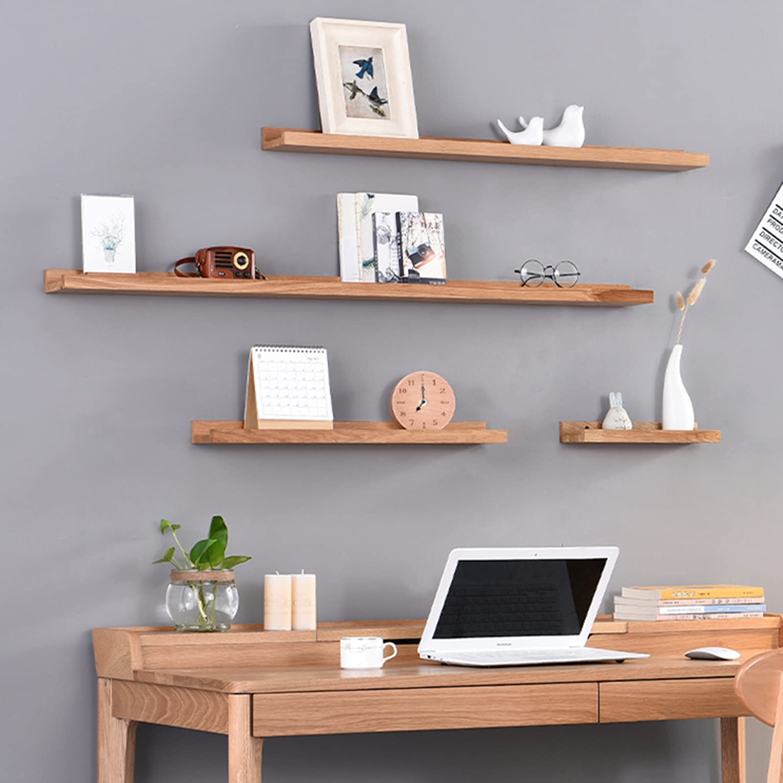 Reclaimed Wood Wall Shelves for Bedroom, Kitchen & Living Room - 12