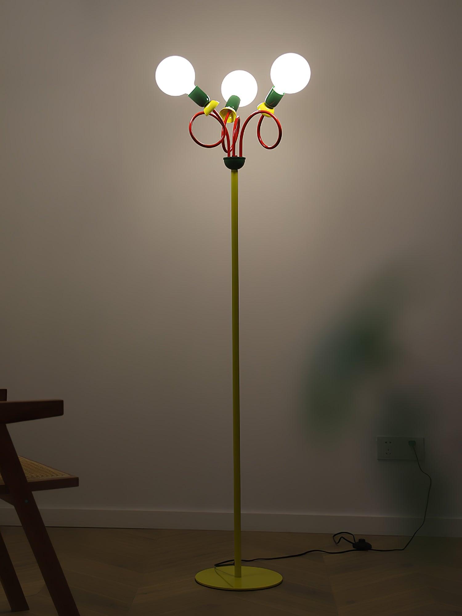 Modern Circle Play Floor Lamp for Living Room - Adjustable LED Standing Light for Bedroom, Nursery & Office - Stylish Ambient Lighting for Home Decor